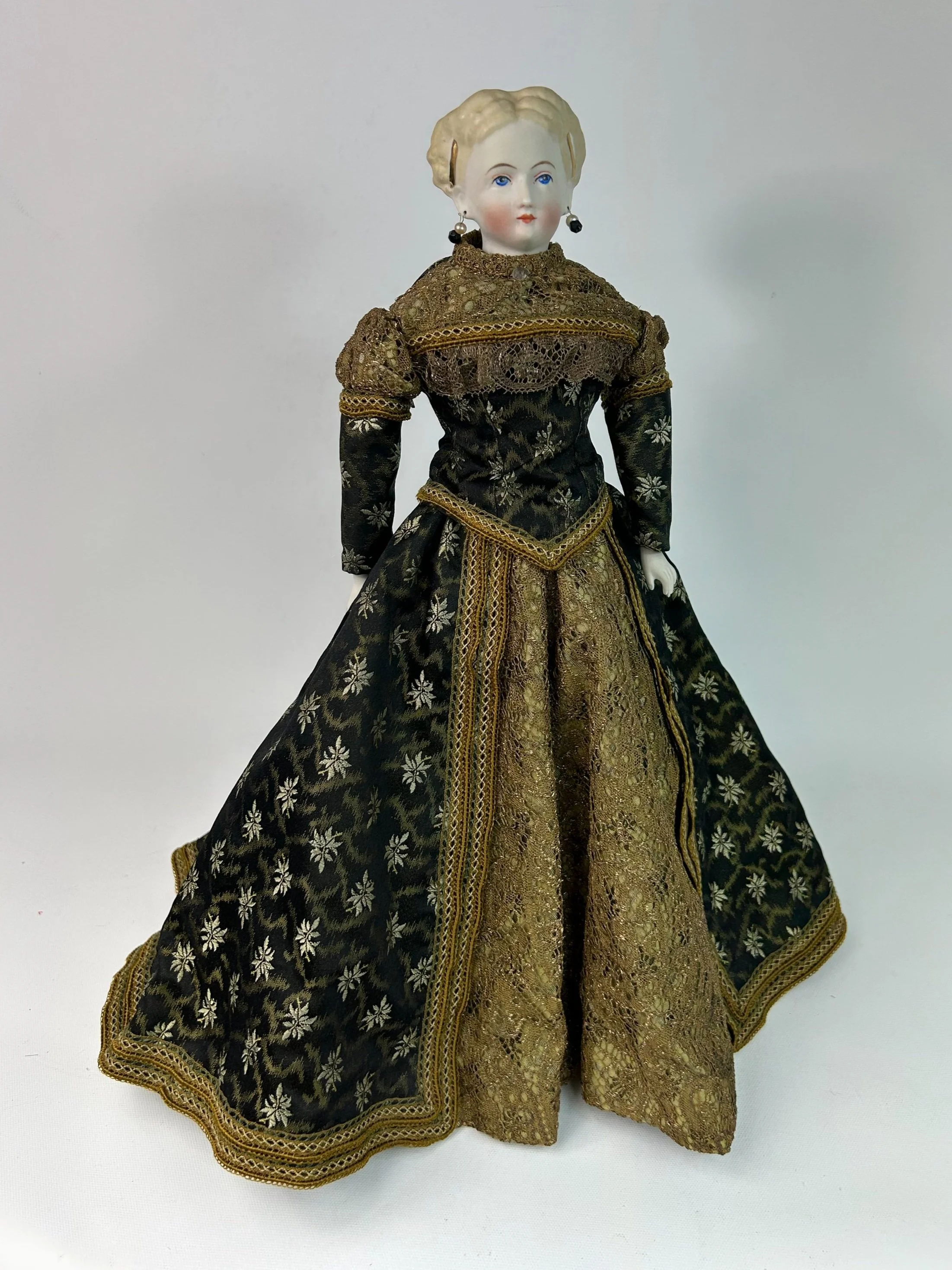 Emma Clear China Head Restored Doll, 1940s