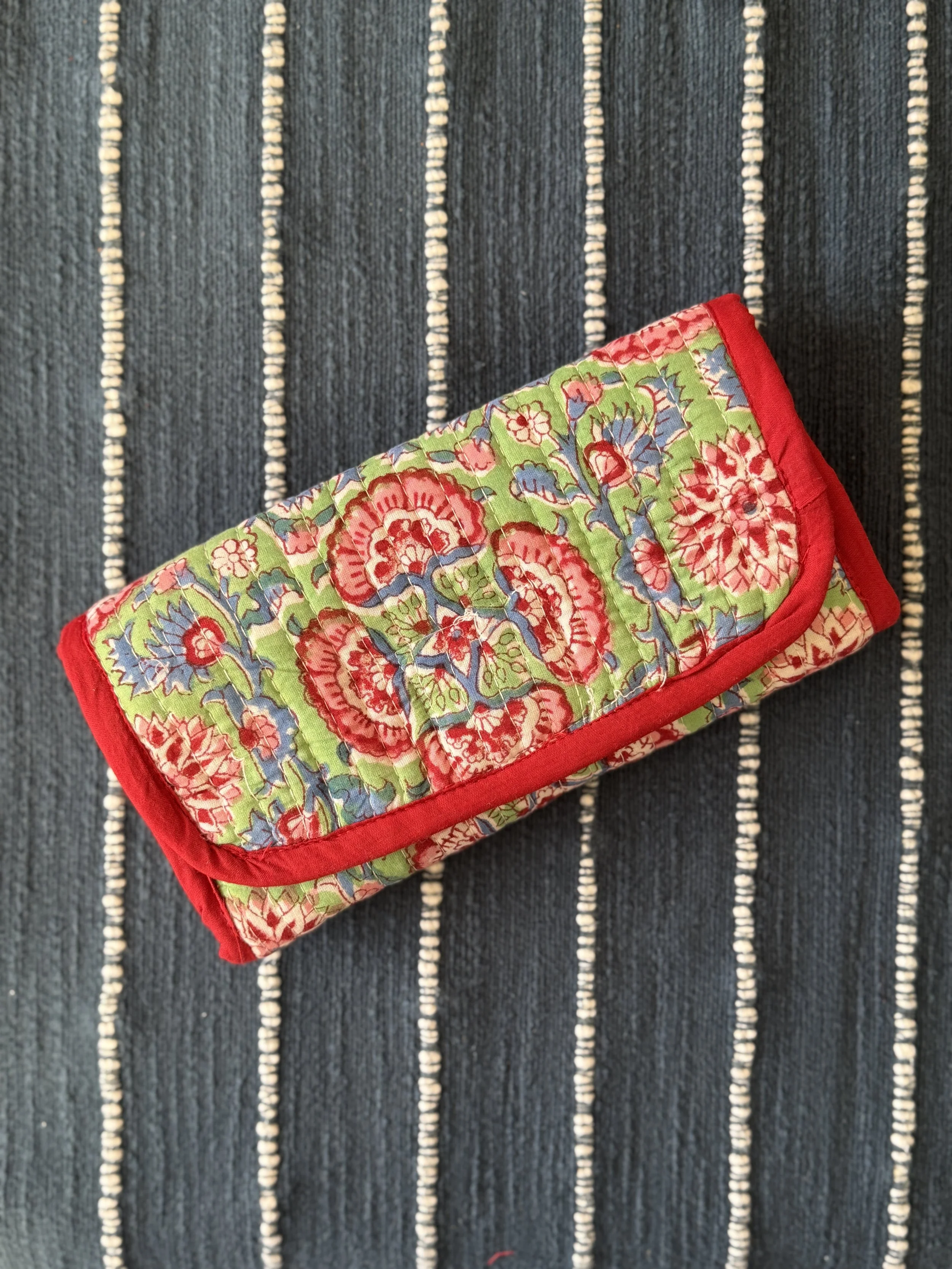 Roll Up Toiletry Organiser Pouch- Toli (Group)- Parrot Green