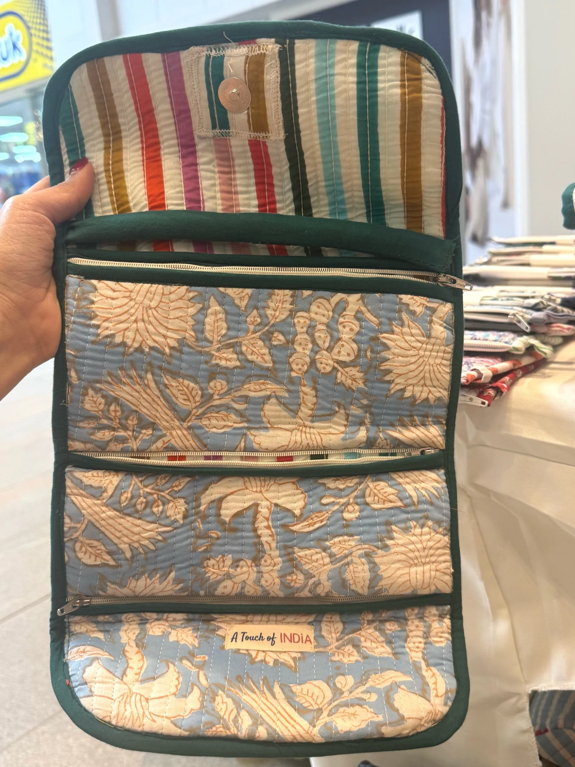 Roll Up Toiletry Organiser Pouch- Toli (Group)- Blue