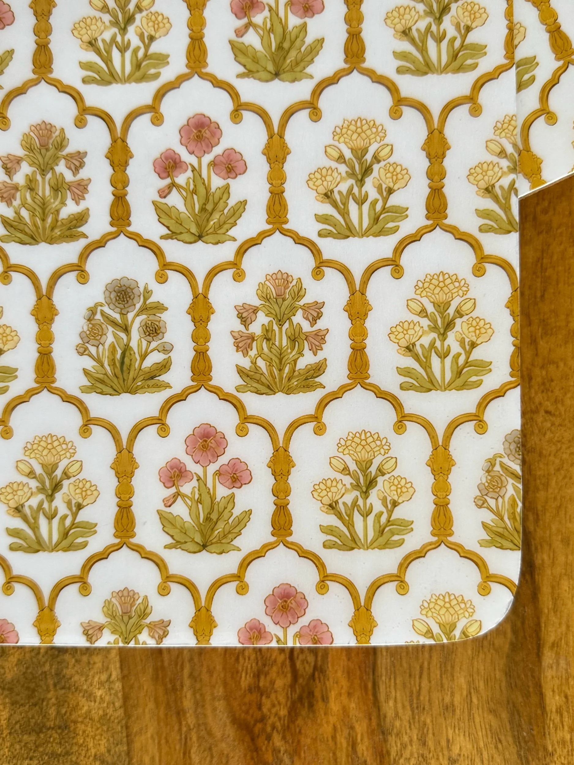 Placemat- Rectangle- Jharokha (White)