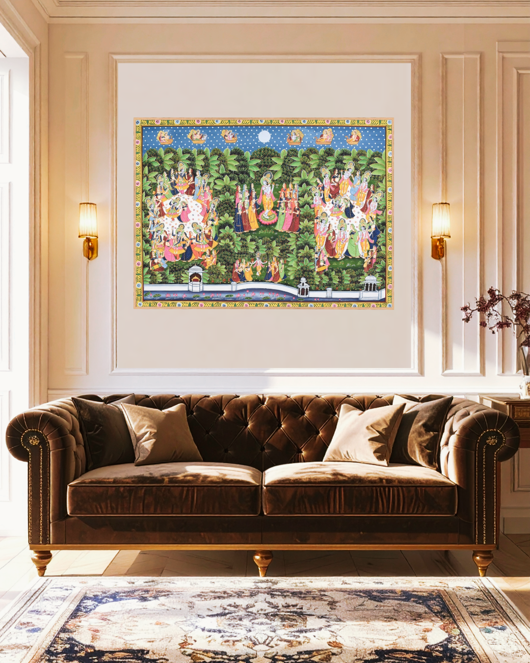 Krishna Raas Leela Pichwai Painting – Traditional Nathdwara Art