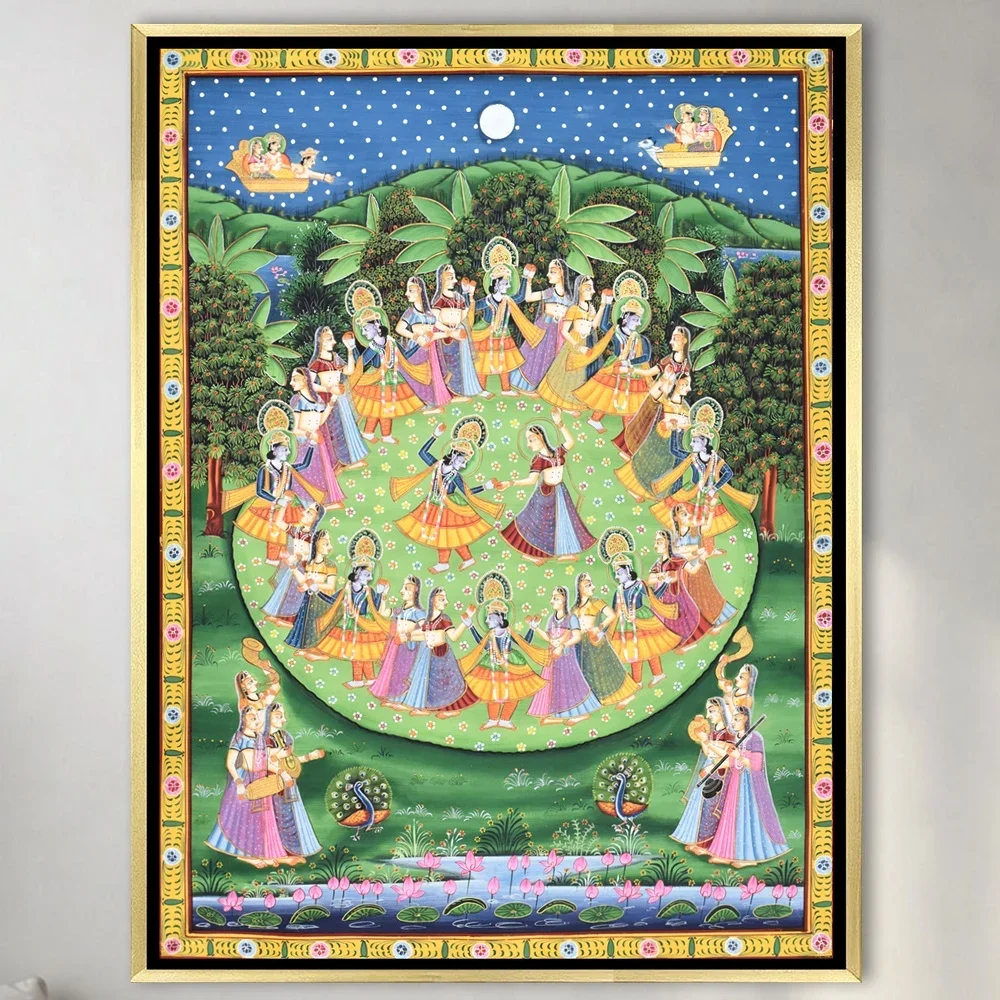 72723Moonlit-Raas-Mandala-Pichwai-Krishna-Dance-Painting-2.webp