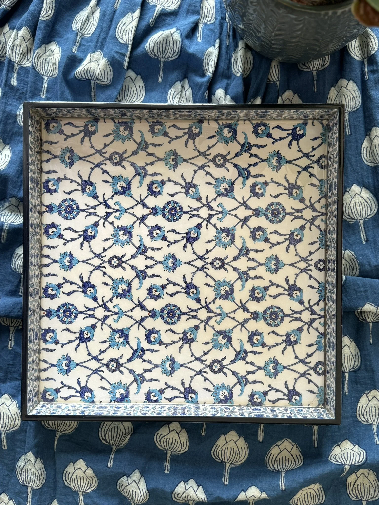 Wood Square Tray- Bahar (Spring)