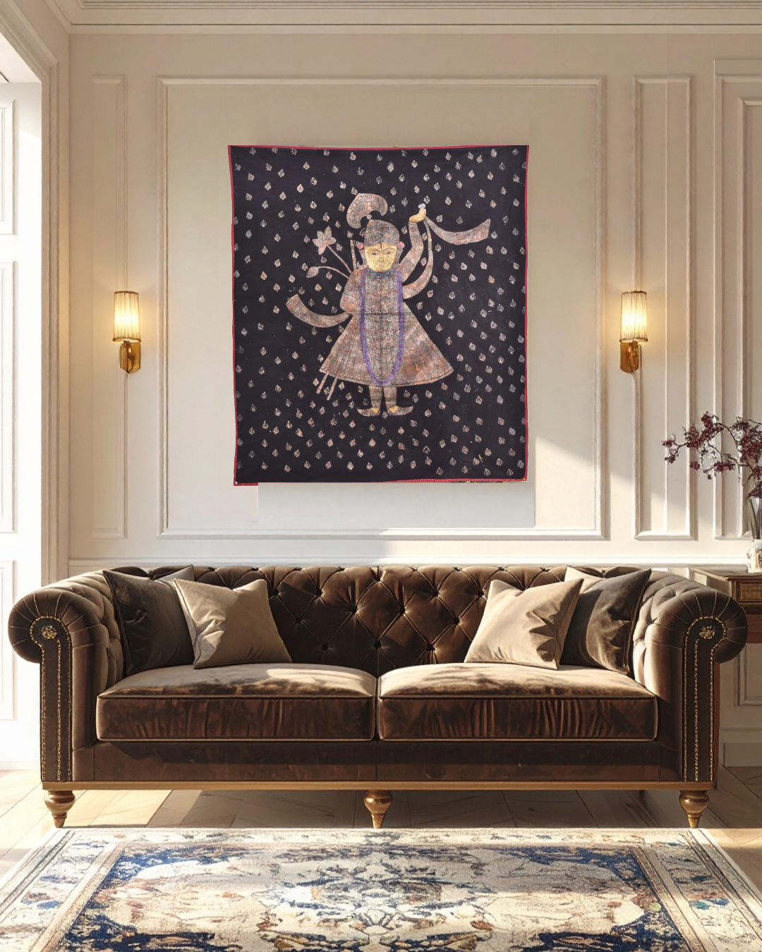 Nathdwara, Lord Krishna Wall Painting- Handpainted