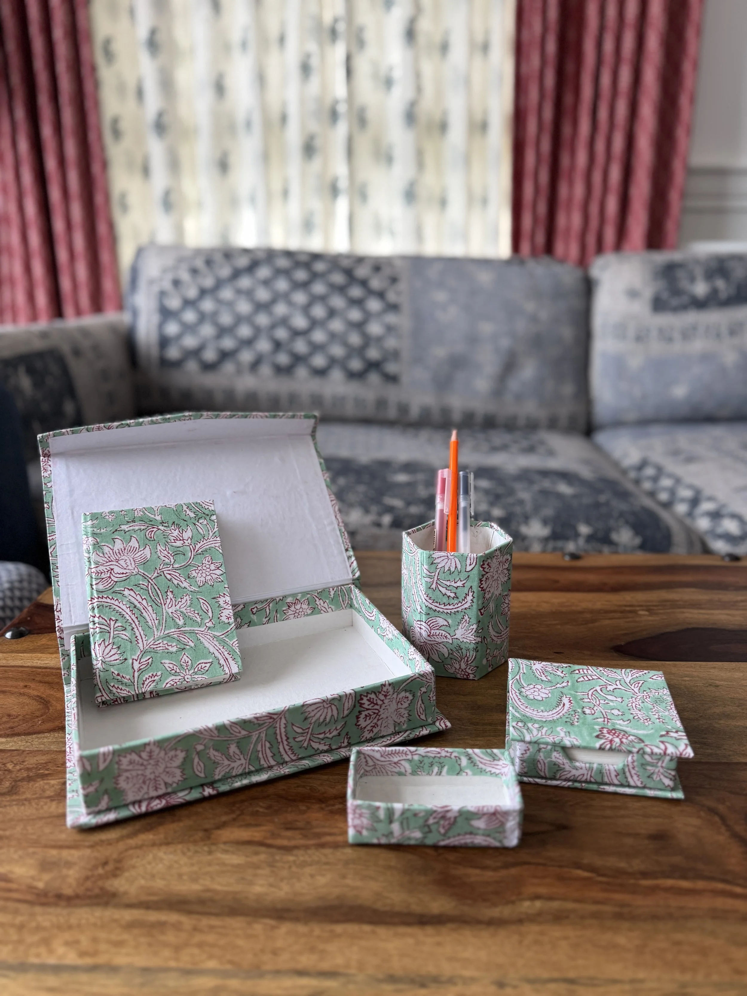 Stationery Love Keepsake Gift Box- Panchmel (A mix of five elements)- Green