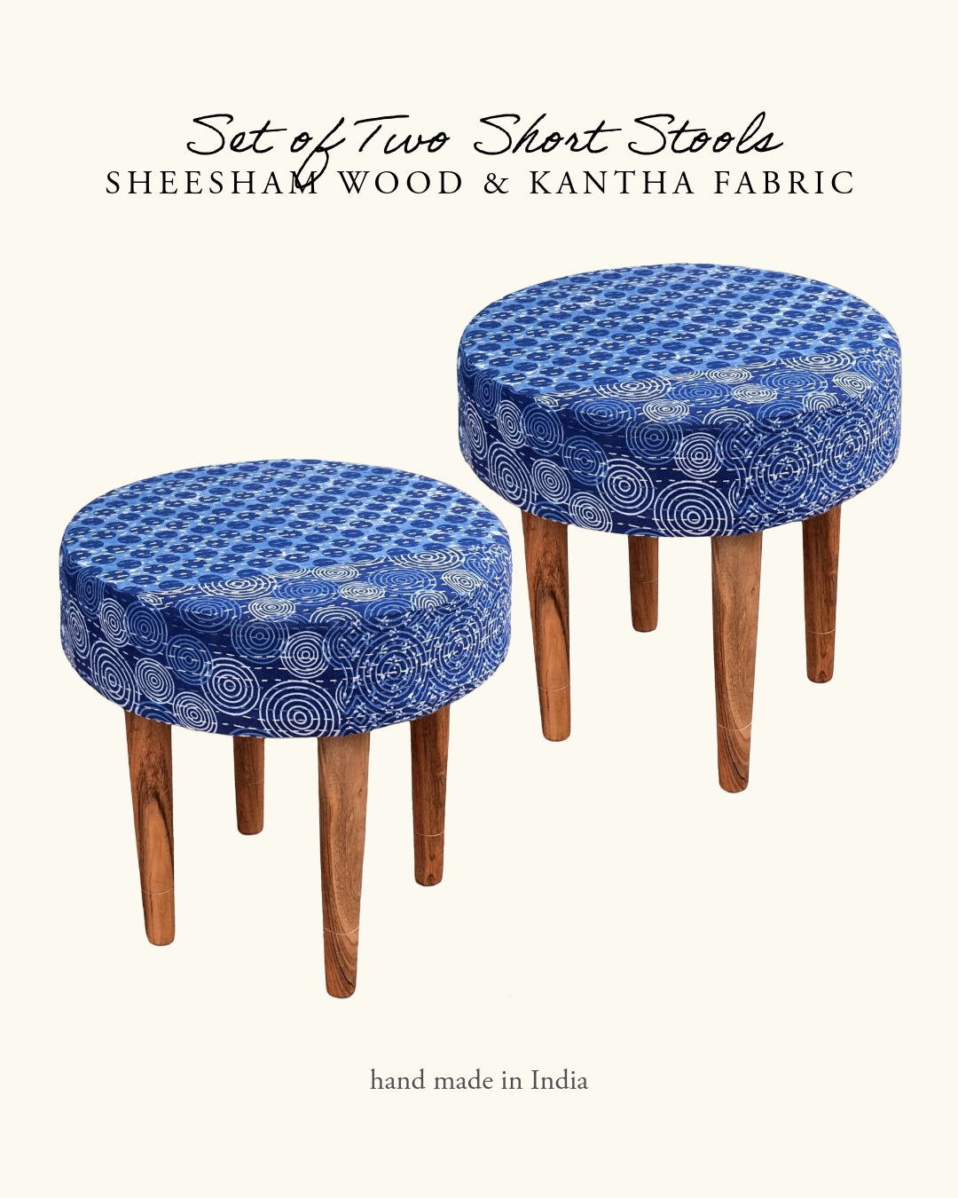 short stool- blue patchwork kantha (1).png