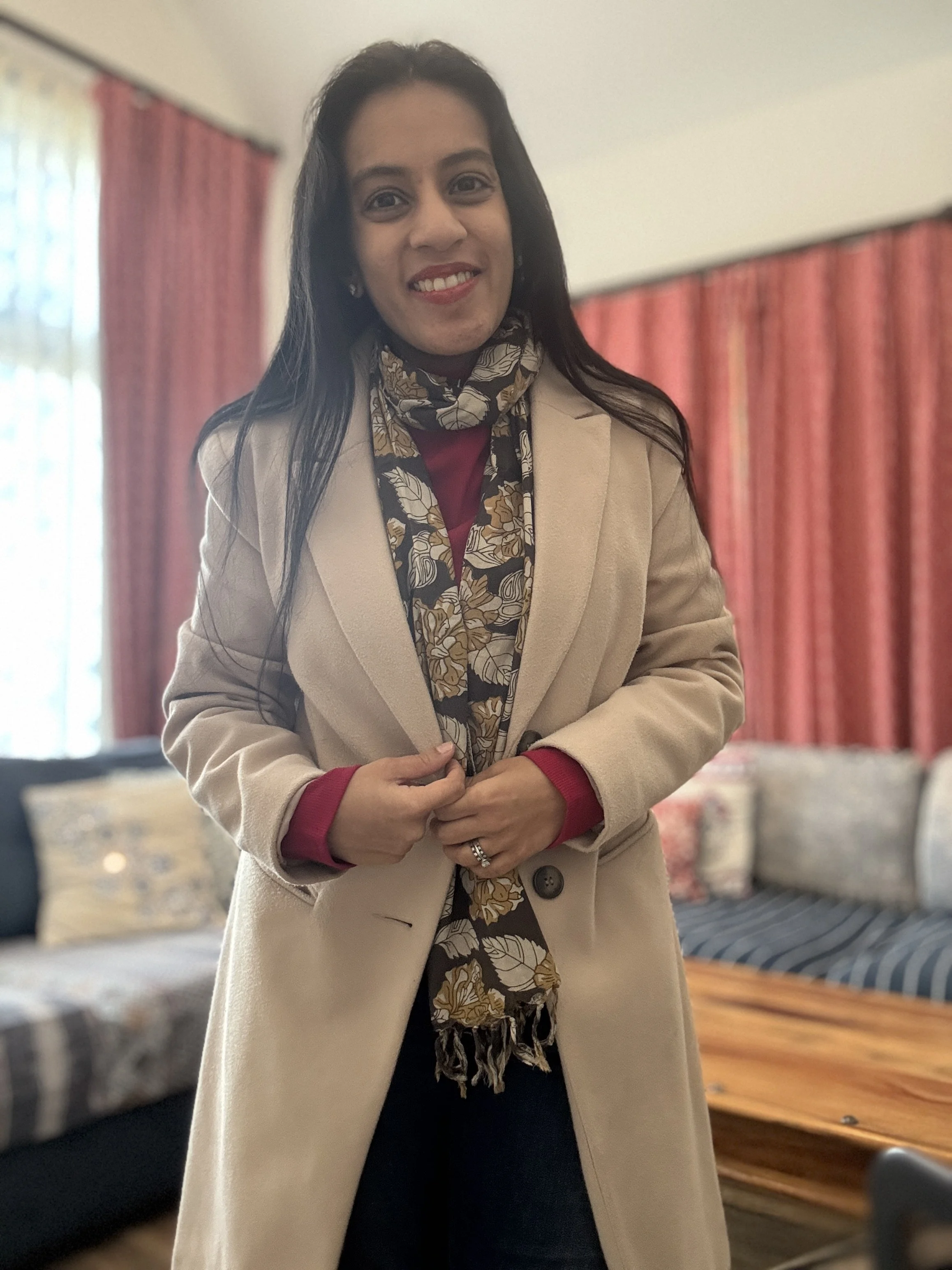 Cotton Scarf- Tarang (Wave)- Brown & Mustard