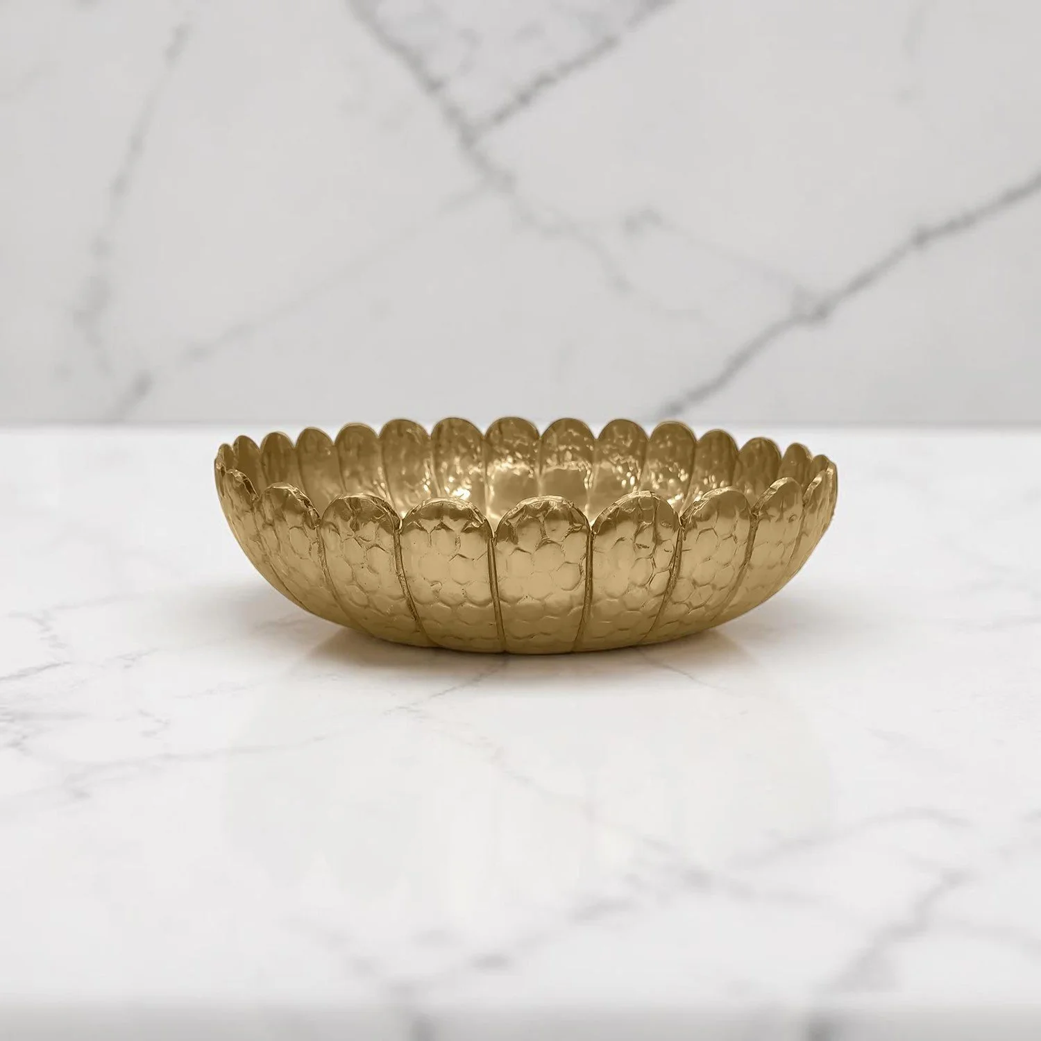 Hand- etched Decrative Bowl- Golden Finish
