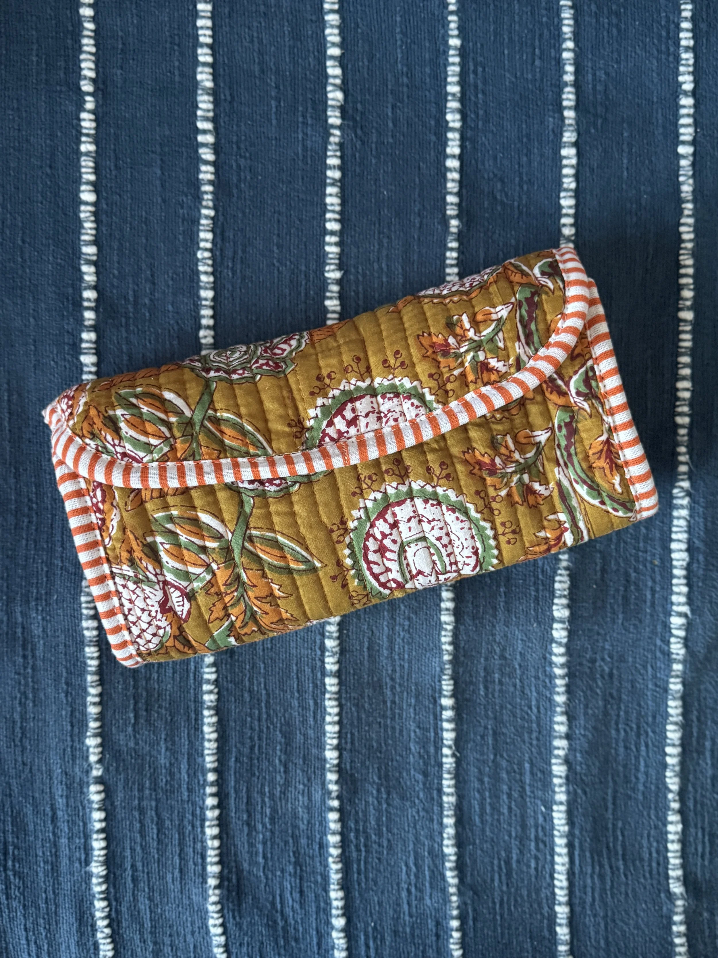Roll Up Toiletry Organiser Pouch- Toli (Group)- Mustard