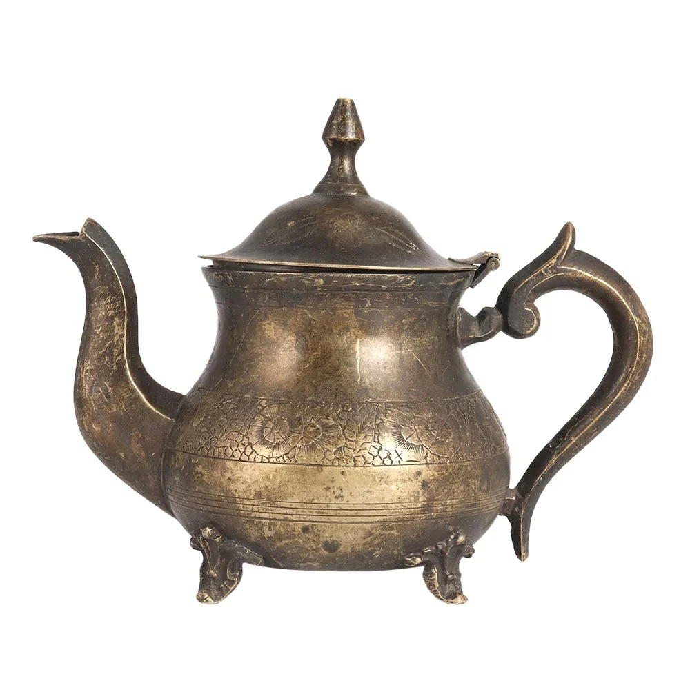 Vintage Brass Kettle - Engraving & Dark Finish