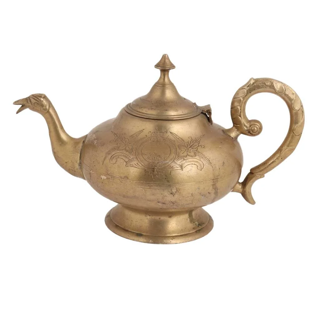 Vintage Brass Kettle with bird spout