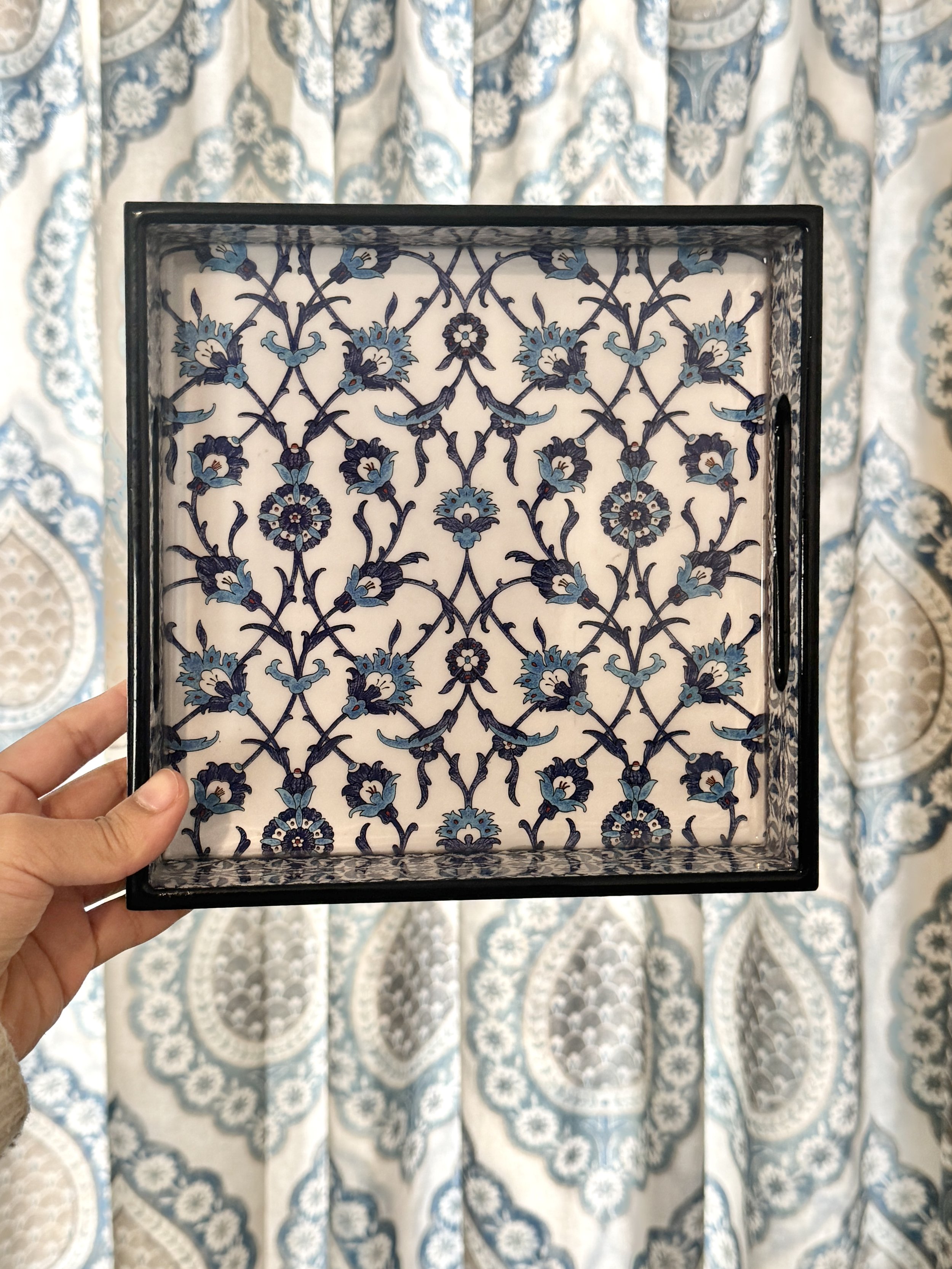 Wood Square Tray- Bahar (Spring)