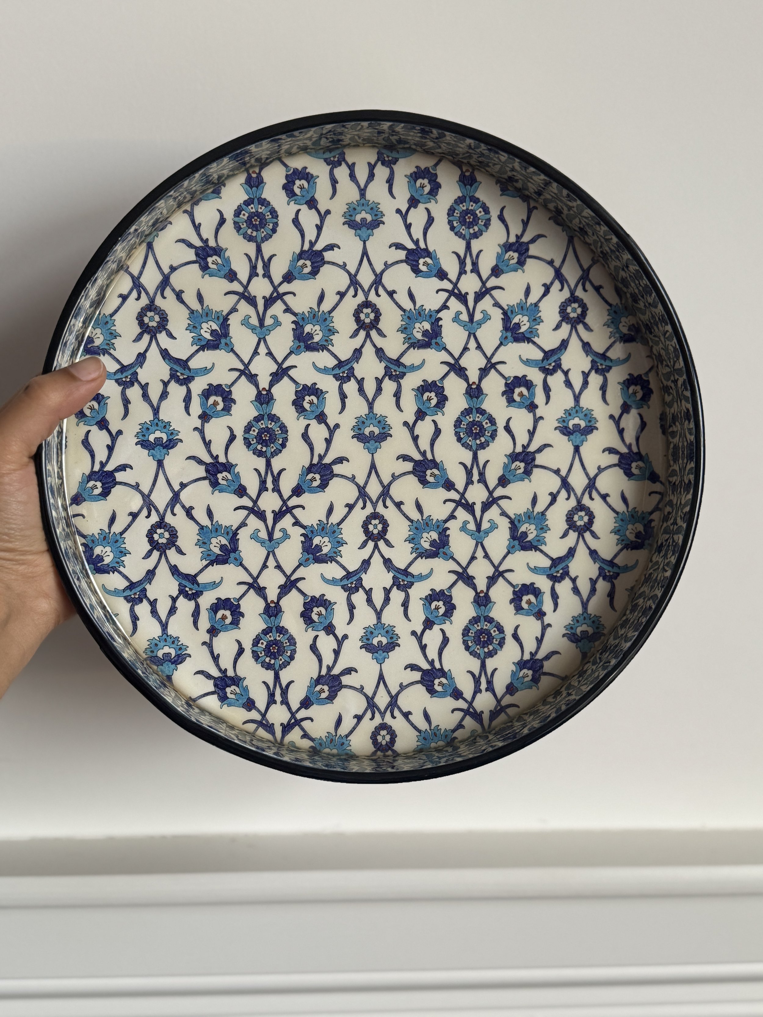 Wood Round Tray- Bahar (Spring)