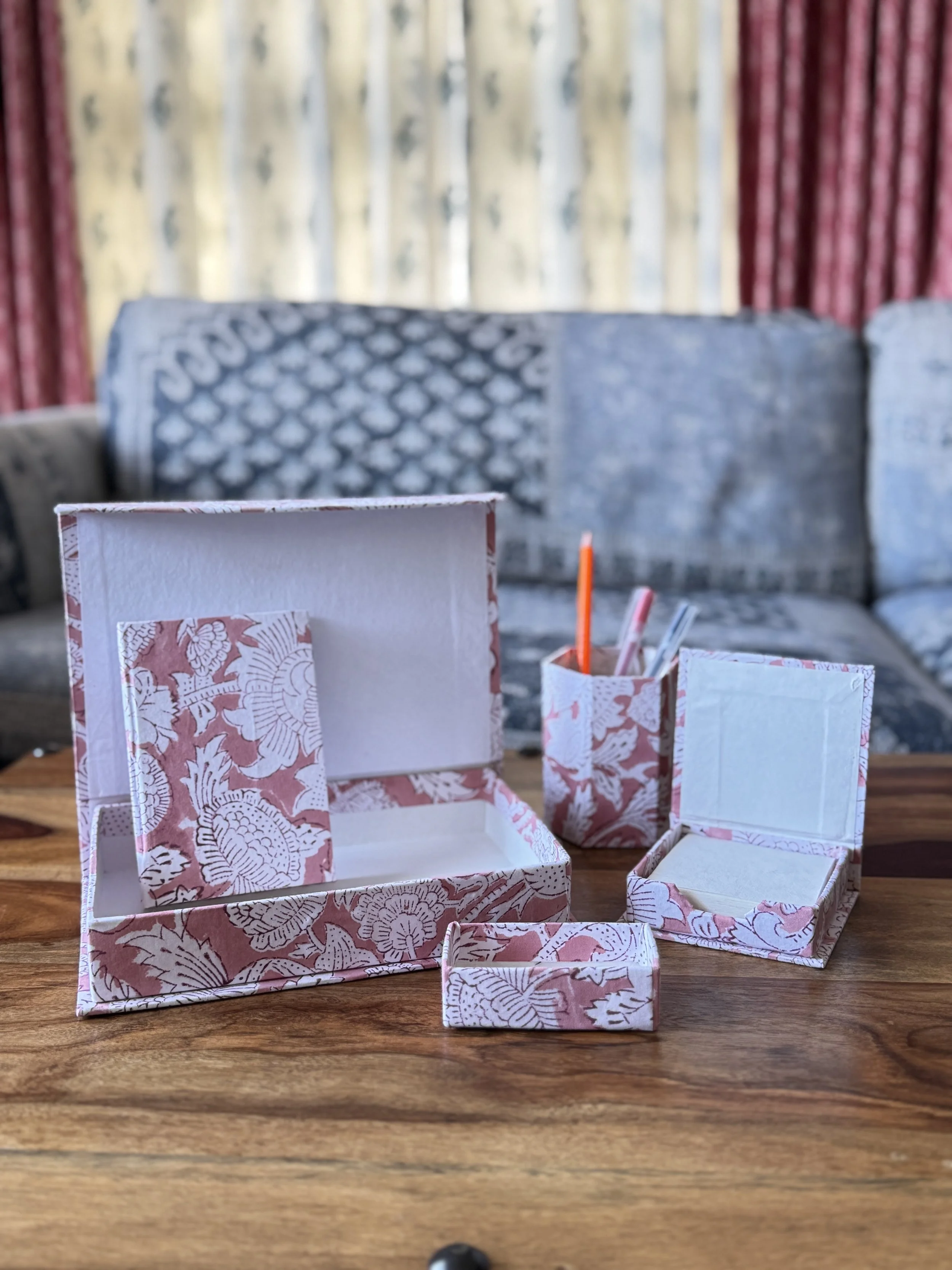 Stationery Love Keepsake Gift Box- Panchmel (A mix of five elements)- Salmon