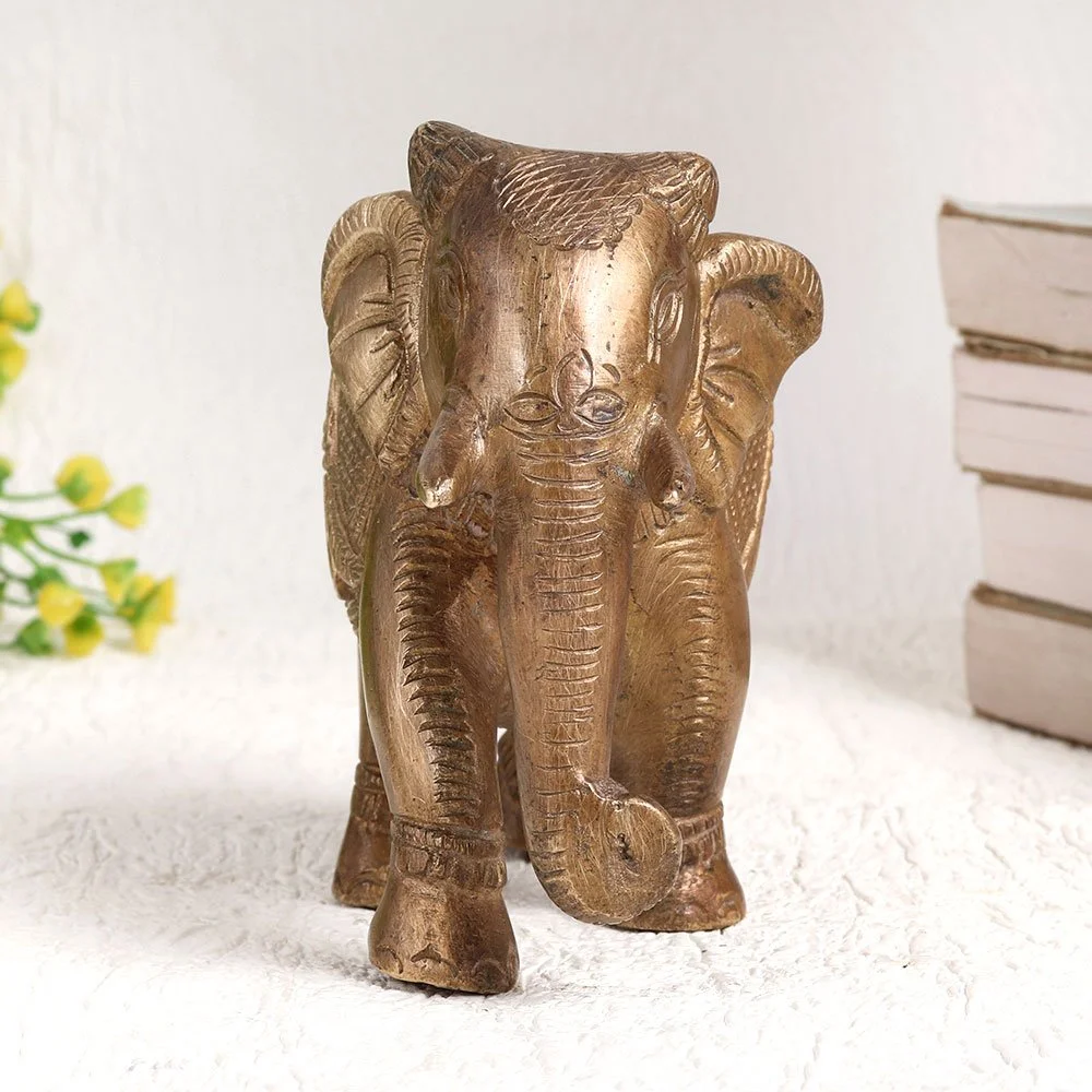 Vintage Tribal Elephant Sculpture - Design 2