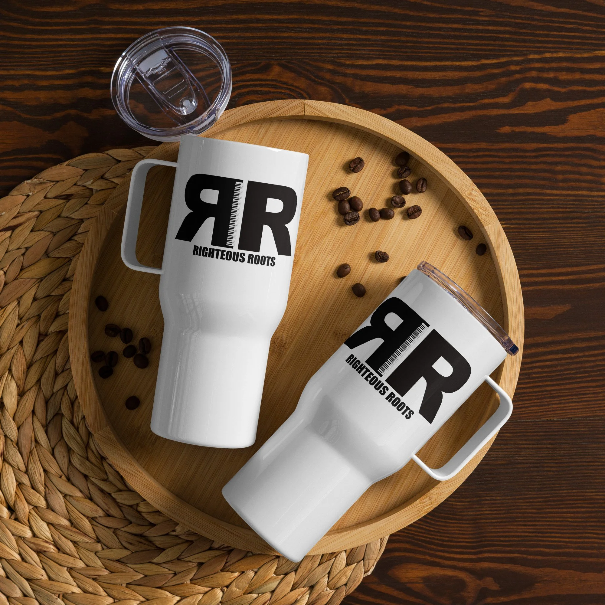 Stylish Travel Mug: Sleek Design, Spill-Proof Lid | Roots