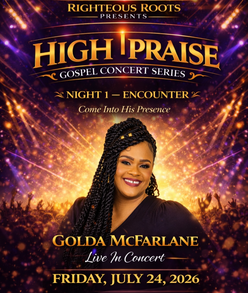 Concert flyer showing Keesa Peart and Golda McFarlane performing at High Praise Gospel Concert Series Night 1 at Monomoy Regional High School in Harwich Massachusetts