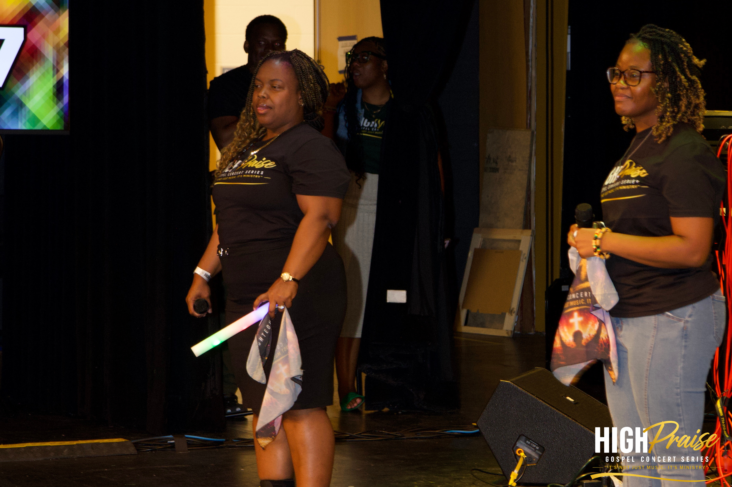 Gospel vocalist performing live on stage at High Praise Gospel Concert Series 2026
