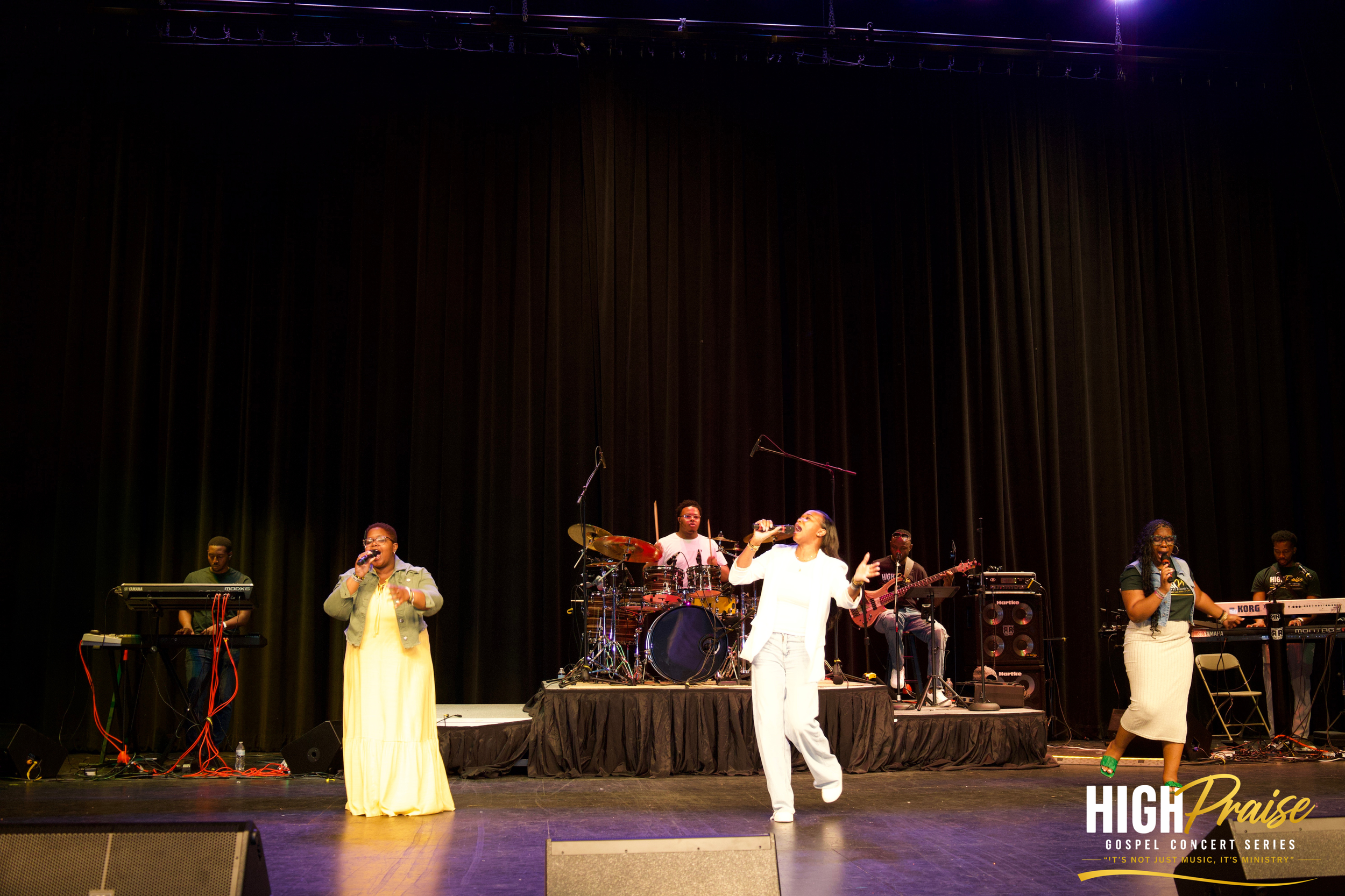 Gospel Praise team performing live on stage at High Praise Gospel Concert Series 2026