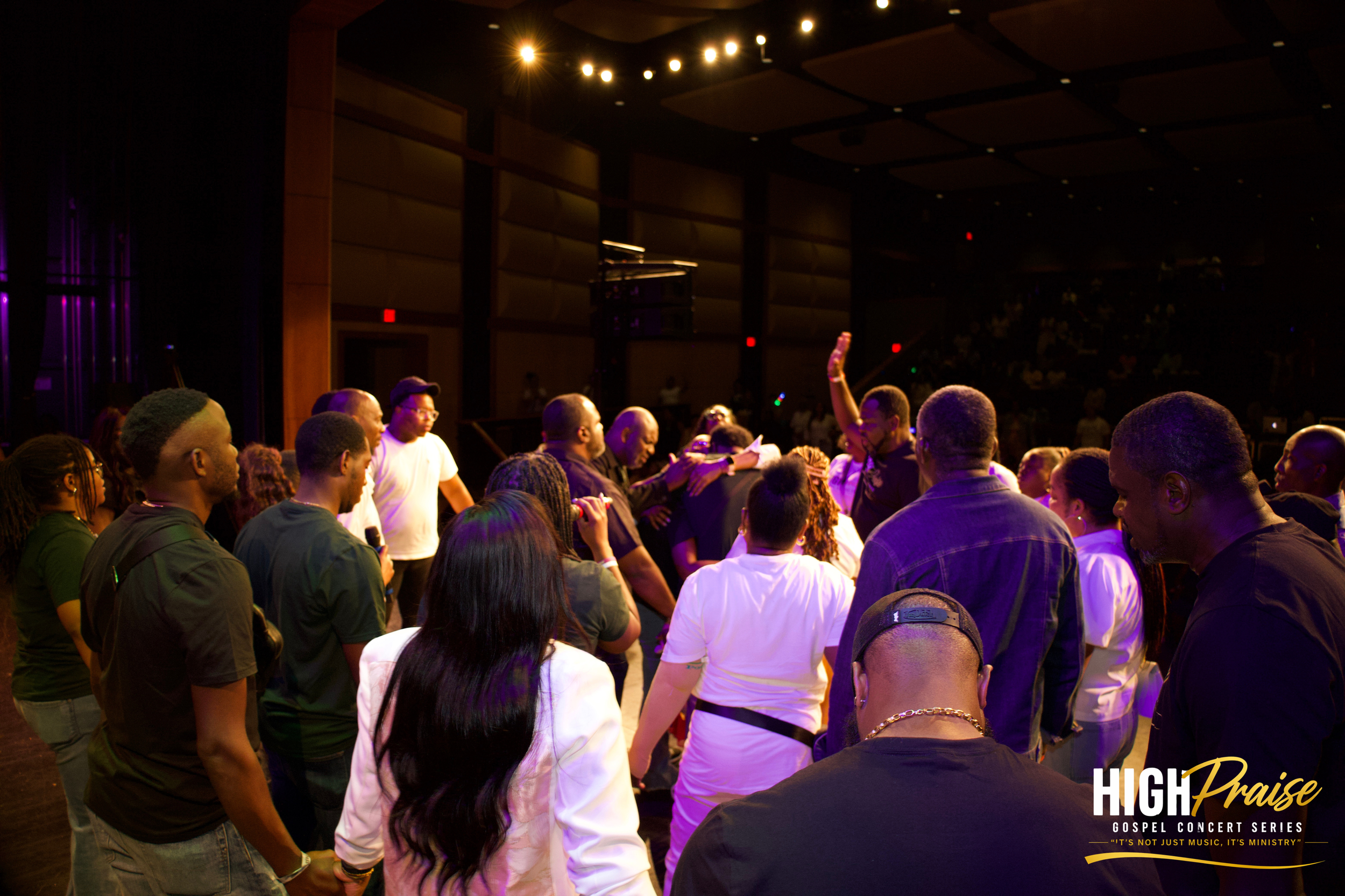 High Praise Gospel concert Series Ministry Moment on satge
