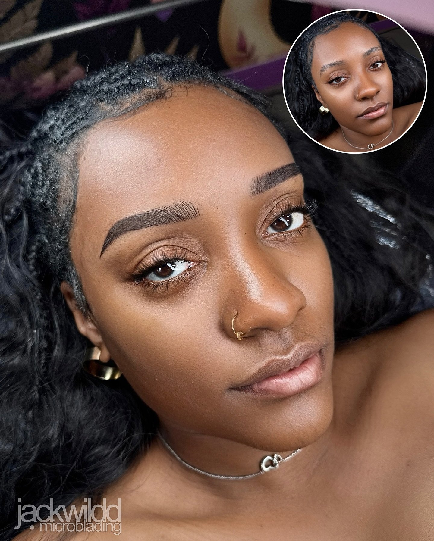 First Session Combo Brows!! Thanks for trusting me Kyrsten!! I taught Kyrsten how do her brows at the mac counter back in the day. It&rsquo;s crazy to think how long ago that was. Am I getting old?! 😳. Lol anyway, I&rsquo;m currently booking for Jun