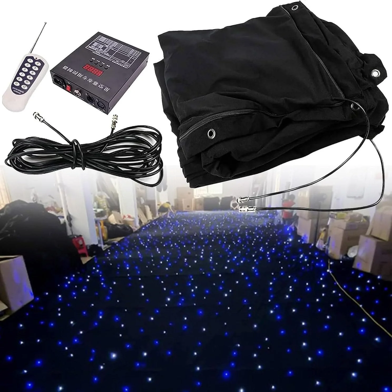 LED Back drop curtain BLUE/WHITE