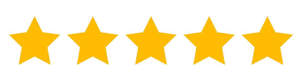 Six yellow five-pointed stars in a row on a black background.