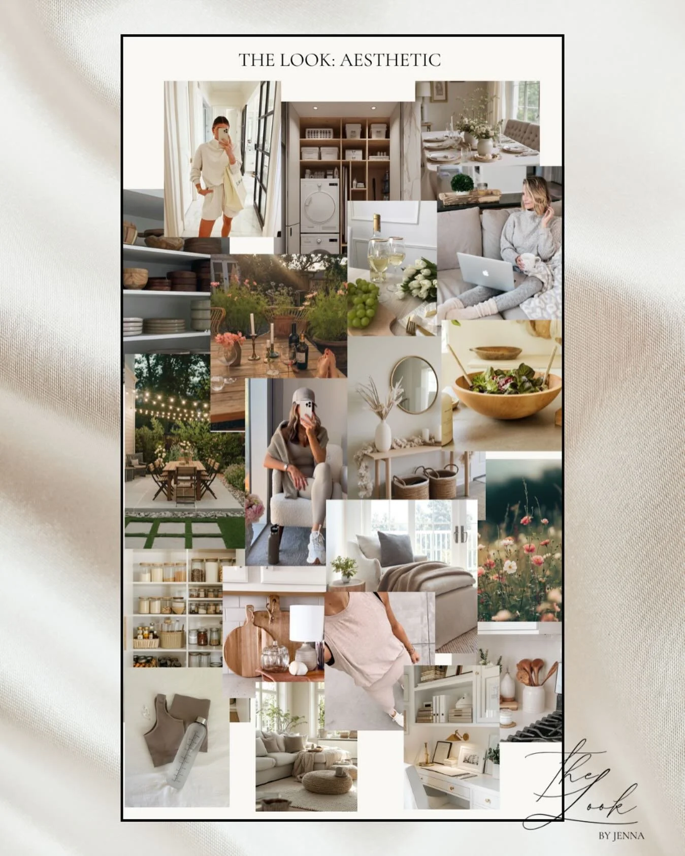 This is The Look &mdash; neutral tones, cozy corners, garden dinners, and everyday things that just feel right. 🤍 If you love effortless style, simple beauty, and home finds that make life sweeter...
✨Follow @thelook.byjenna and pin this moodboard t
