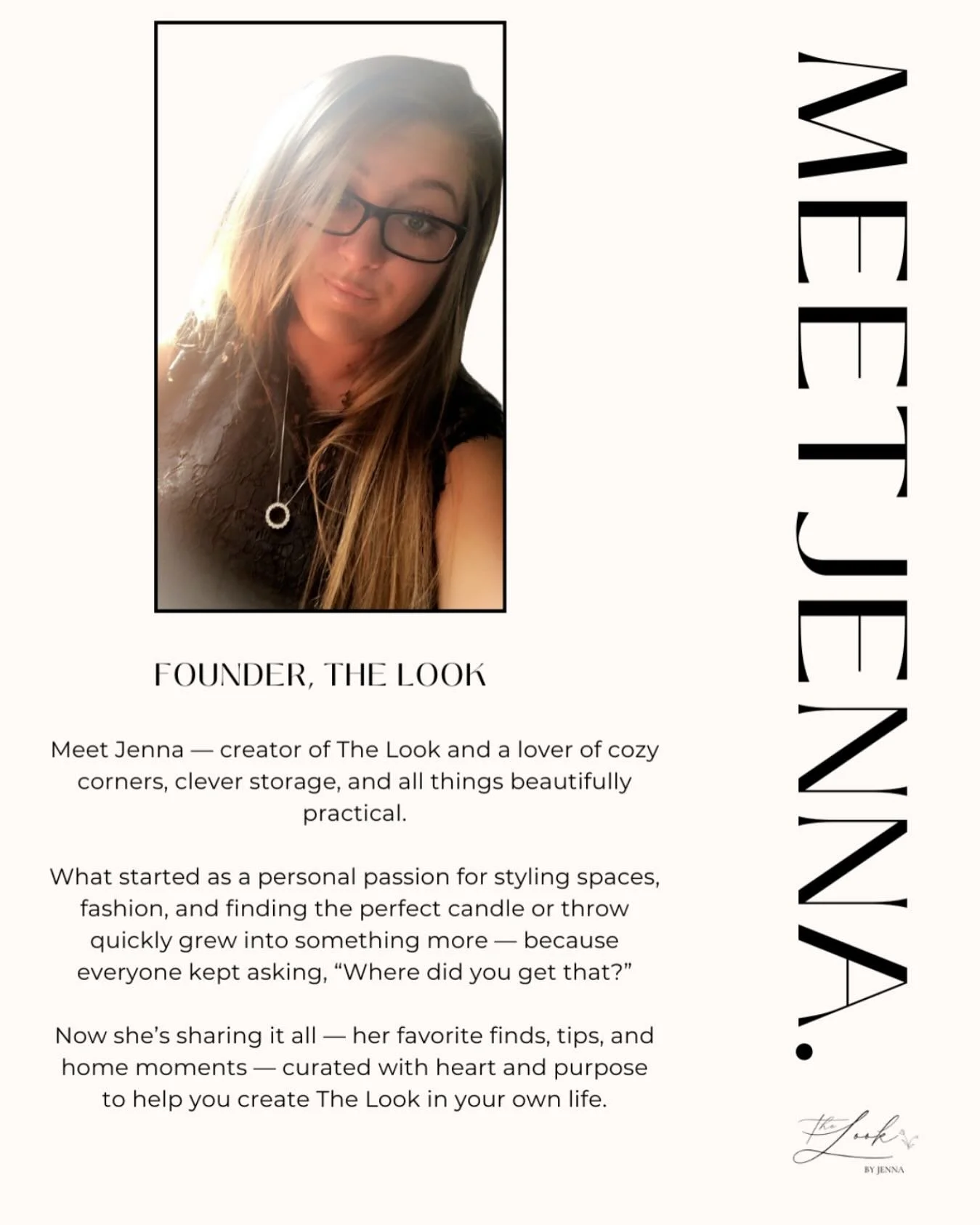 🤎Meet Jenna &mdash; the heart behind The Look.
From cozy corners to clever finds, she&rsquo;s sharing everything that makes life feel just a little more beautiful. Make sure to follow along @thelook.byjenna for styling tips, favorite finds, and ever