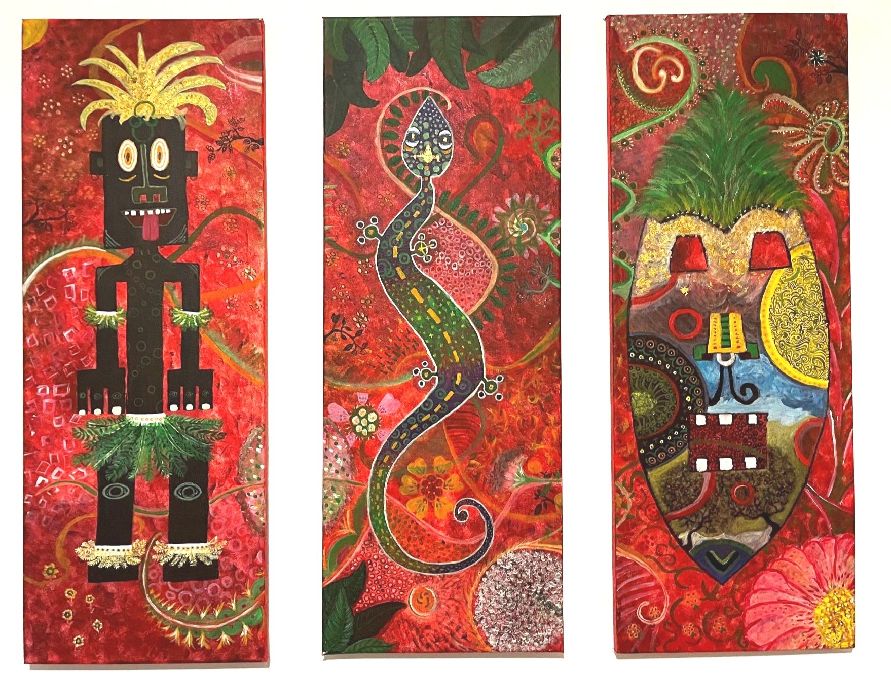 Spirit of the Crimeson Jungle ( 30 x 80 cm 3x)