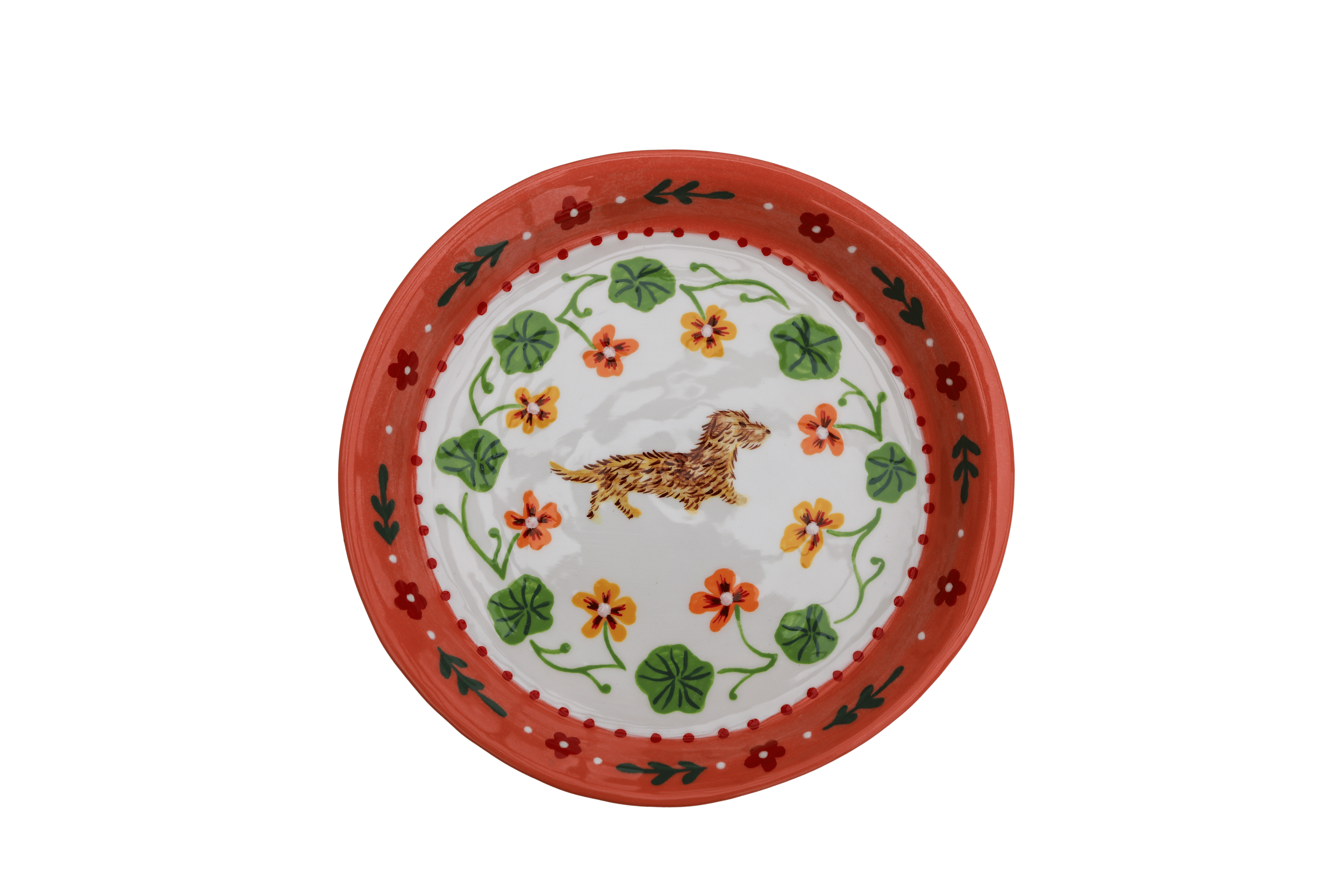 Daushund & Nasturtium plate.png