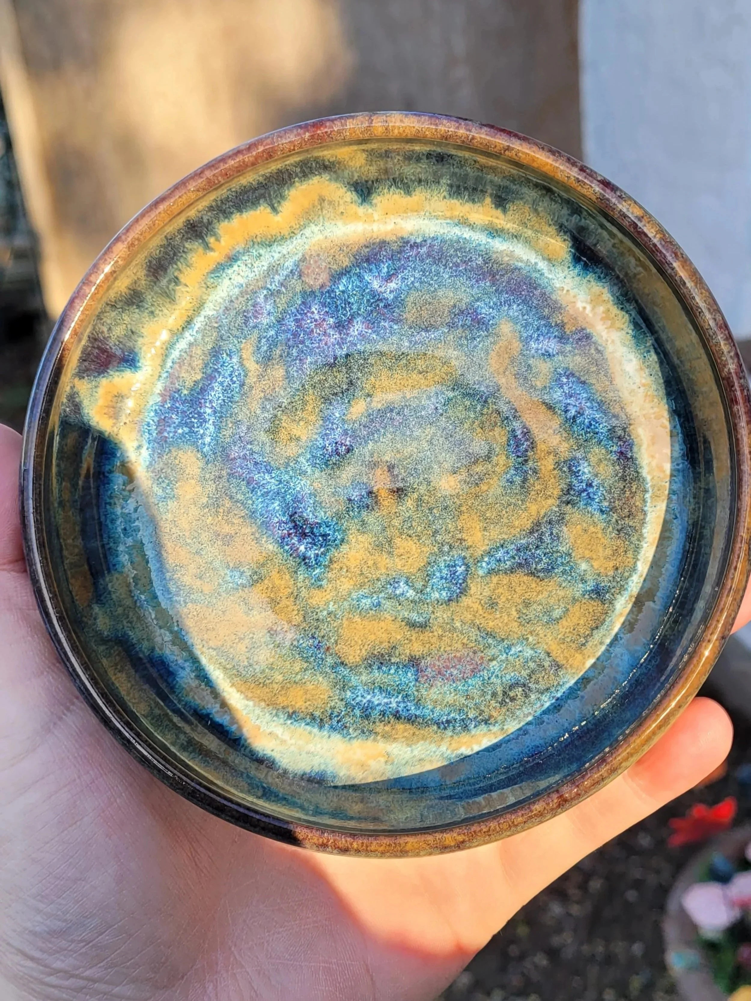 Smykkeskål med Spændende Glasur