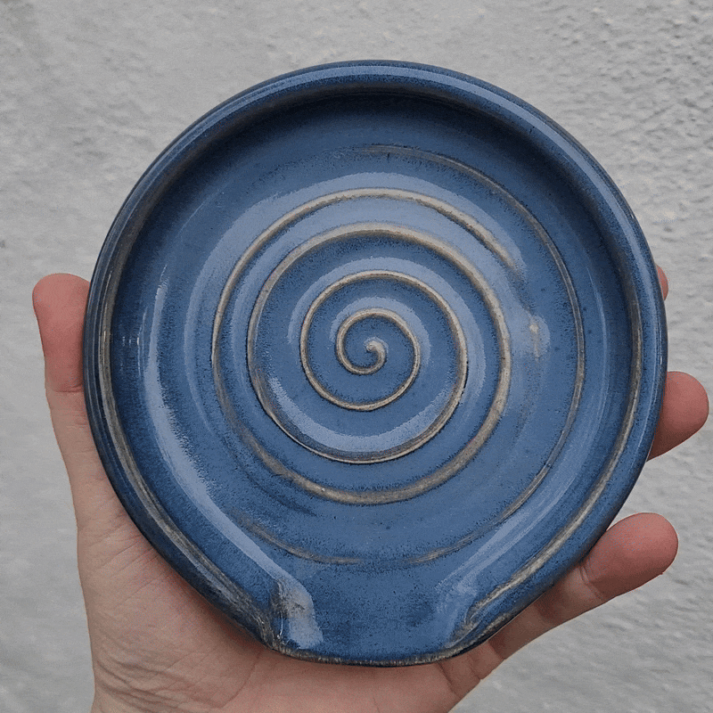 Støvblå Spiral - Spoon rest