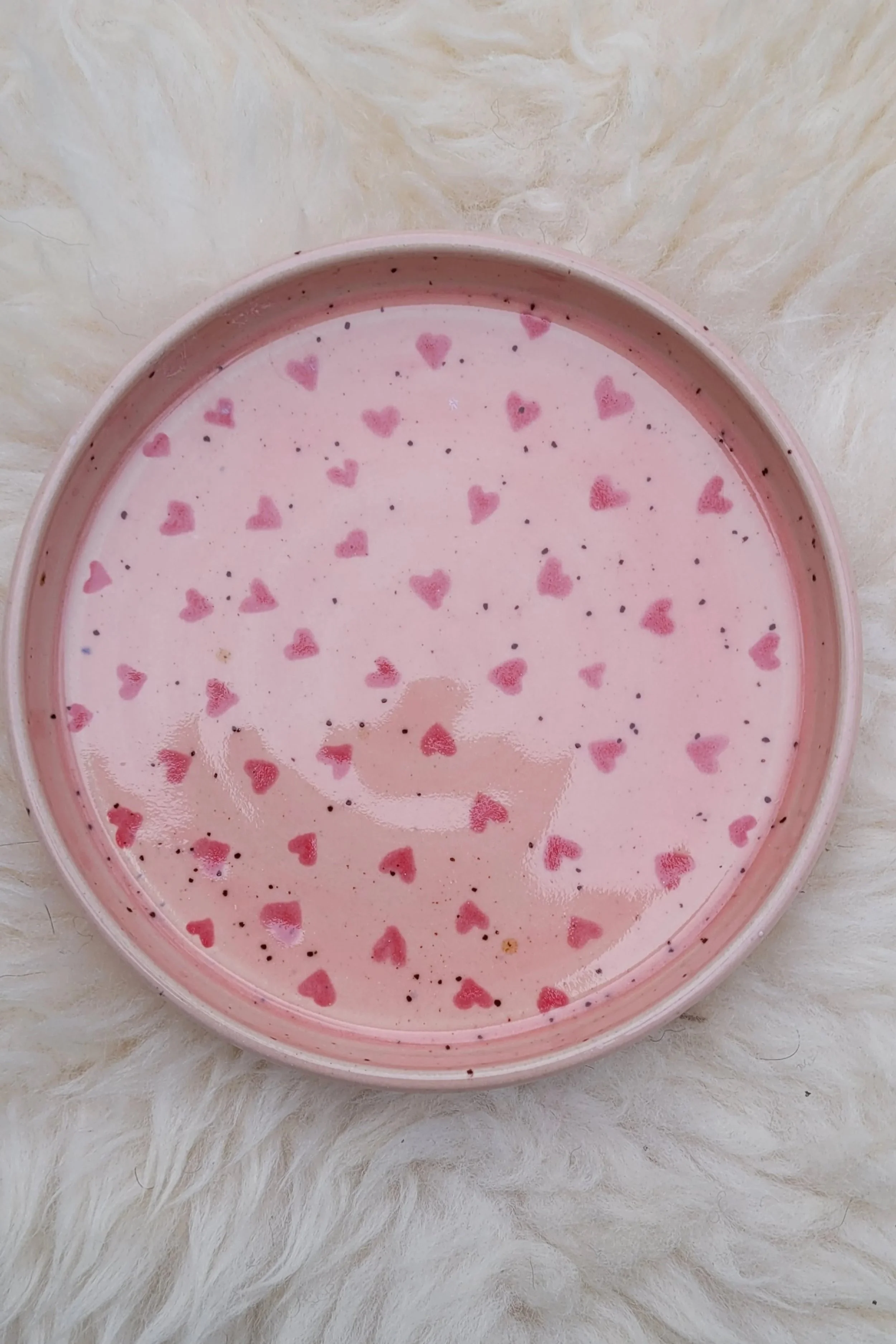 Lyserød Smykkeskål med Små Hjerter