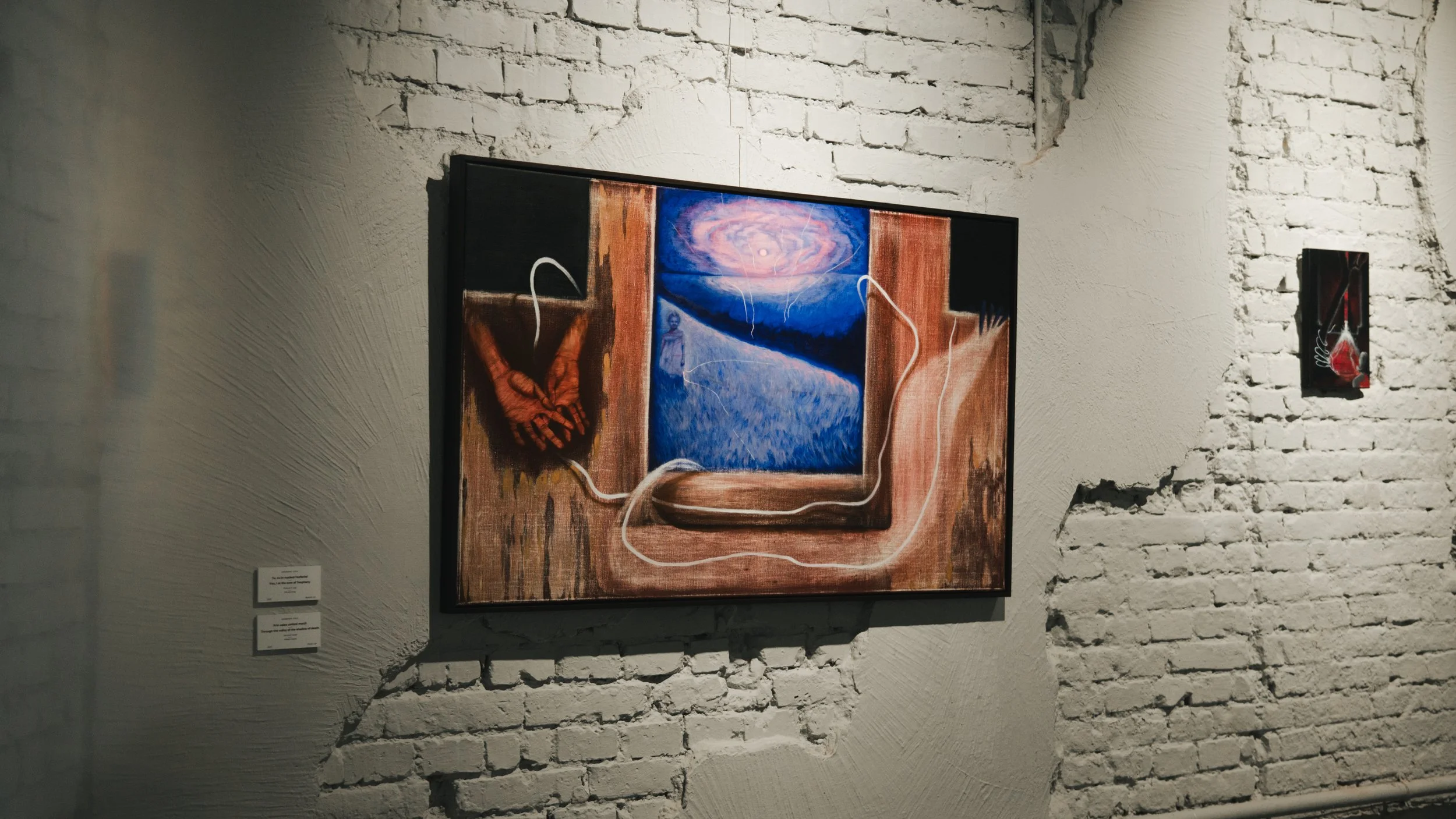 You, I at the core of Theophany, 2025  oil on canvas  80 × 140 cm by Andrada Lolu. Photo by Daniel Truța.