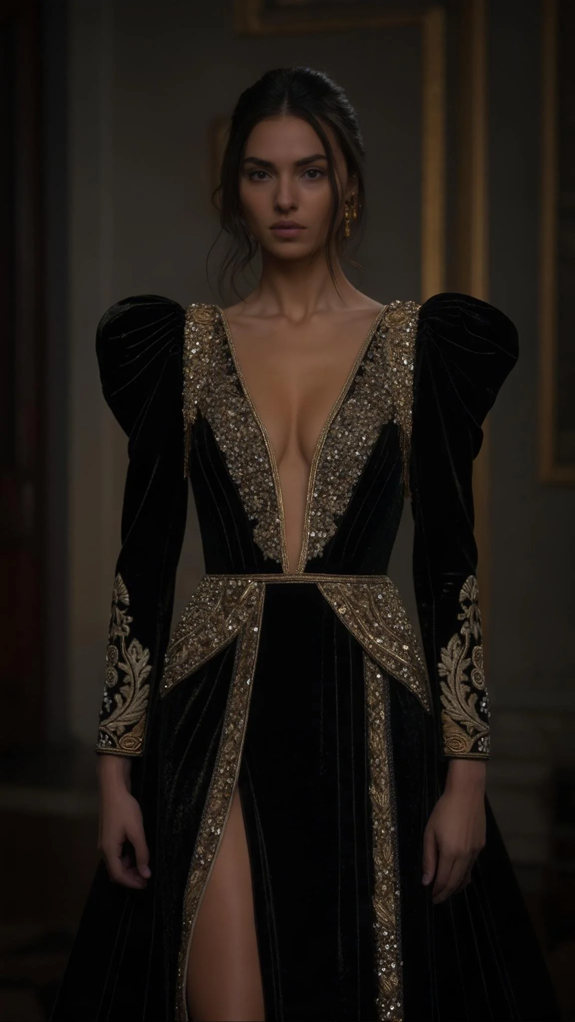 The Golden Eclipse Gown