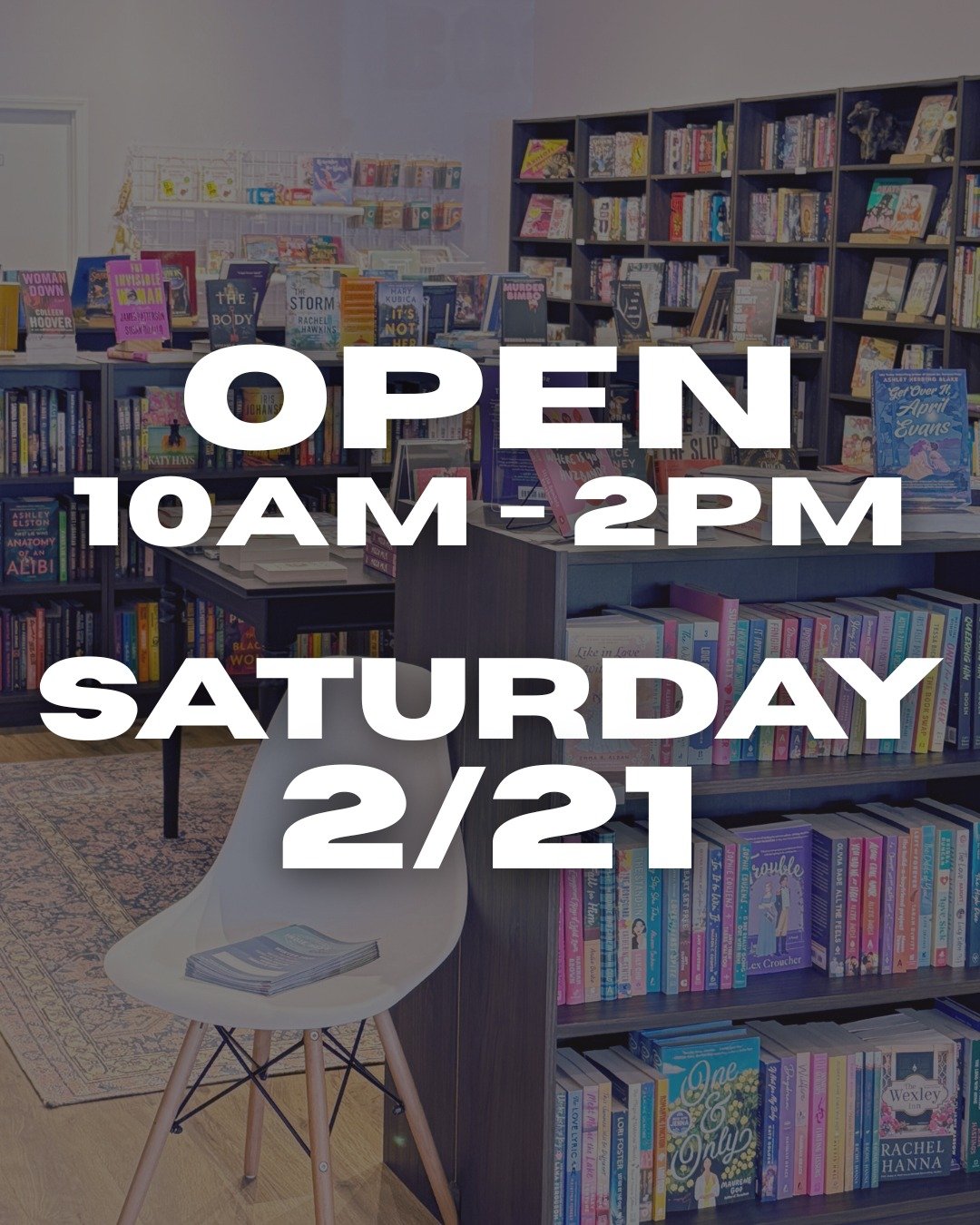 FYI! We'll be closing up shop early tomorrow, Saturday, 2/21 to prepare for our trip to Pittsburgh for the American Booksellers Association Conference. 

This also means we will be closed next week (we'll miss you so much!!) and will return on Tuesda