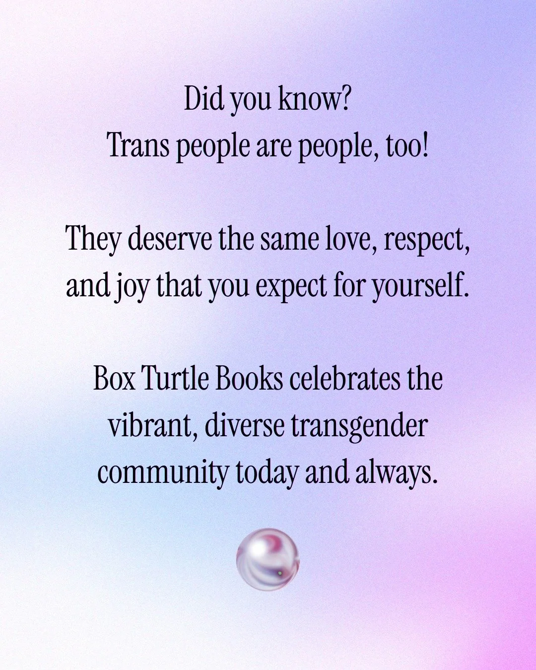 Today is the International Transgender Day of Visibility! To celebrate, we picked a couple in-store books that we think you'll love 🏳️&zwj;⚧️🫶🏻