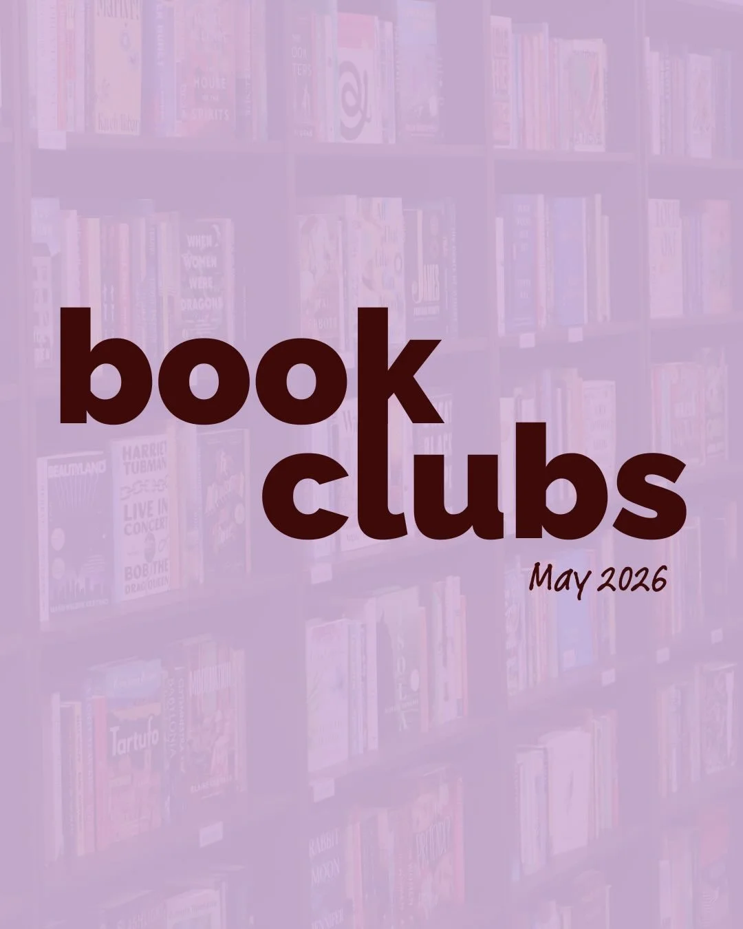 Here&rsquo;s what our book clubs will be discussing this month. Come join us! 

🐉 Eastern Fantasy &amp; Sci-Fi: 6:00 PM on the 1st &amp; 3rd Thursday
👻 Horror: 6:00 PM on the 2nd &amp; 4th Thursday**
💘 Adult Romance: 6:00 PM on the 3rd Tuesday
✈️ 