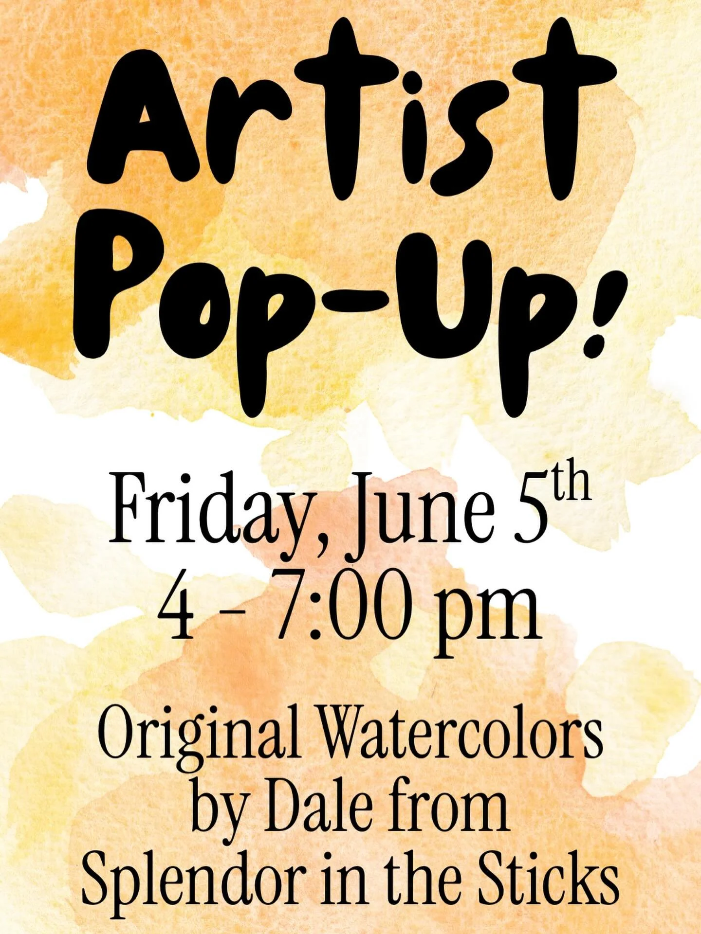 You look like you could use a little more art in your life 🎨 Lucky for you, we have Dale from Splendor in the Sticks popping up inside the bookshop today from 4 - 7:00 pm with original watercolor paintings! See you there! 🐢✨