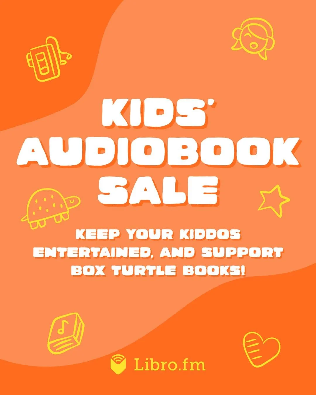 All month long, @librofm is running a kids' audiobook sale! Snag one or a few as you get ready for summer travel and keep the kids entertained with a good book, and support your local indie bookstore in the process: libro.fm/sale?bookstore=boxturtleb