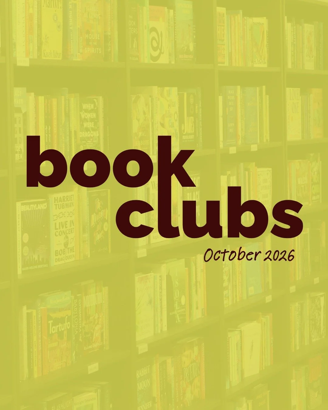 October's Book Club picks are in! Plus, our Short Stories Book Club in partnership with the Cleveland County Library System kicks off on Tuesday, October 13th. Clubs will be reading...

🌱 Eastern Sci-Fi/Fantasy: Parable of the Sower by Octavia Butle