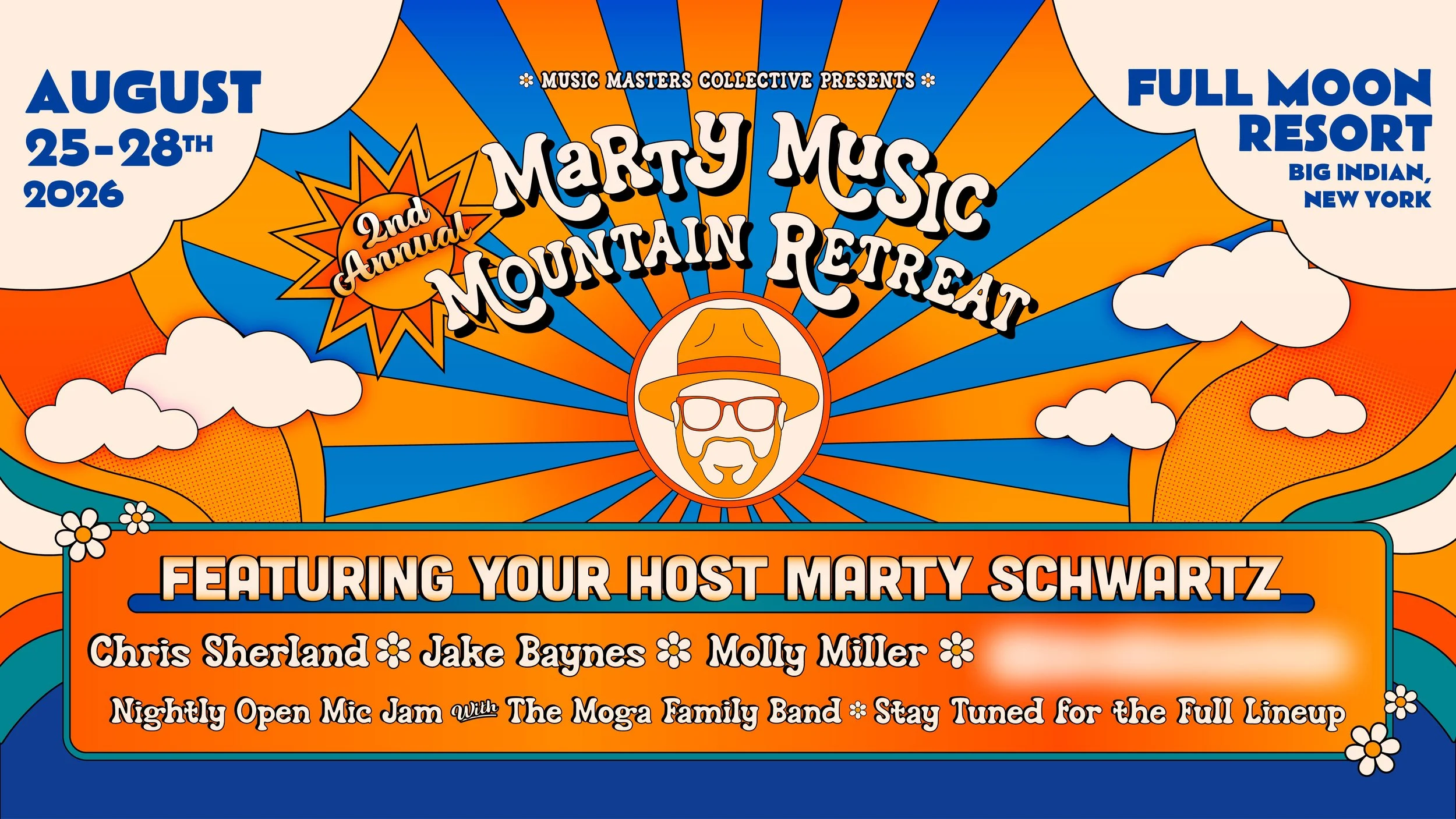 Marty Music Mountain Retreat Featuring your Host Marty Schwartz and special guests.