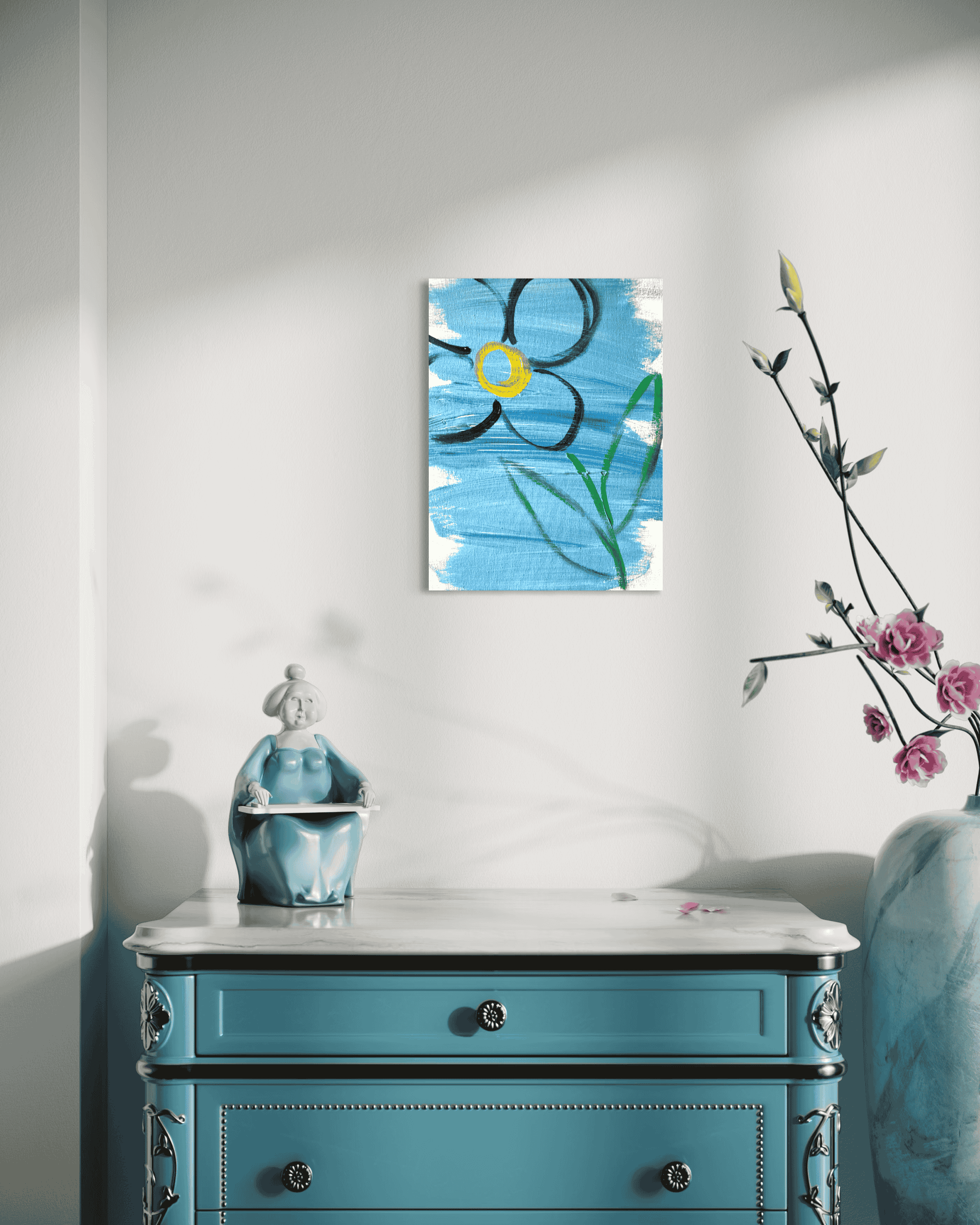 Barbara-Waldkirch-die-blaue-Blume-III-30x40cm-Acryl-Interieur-2.png