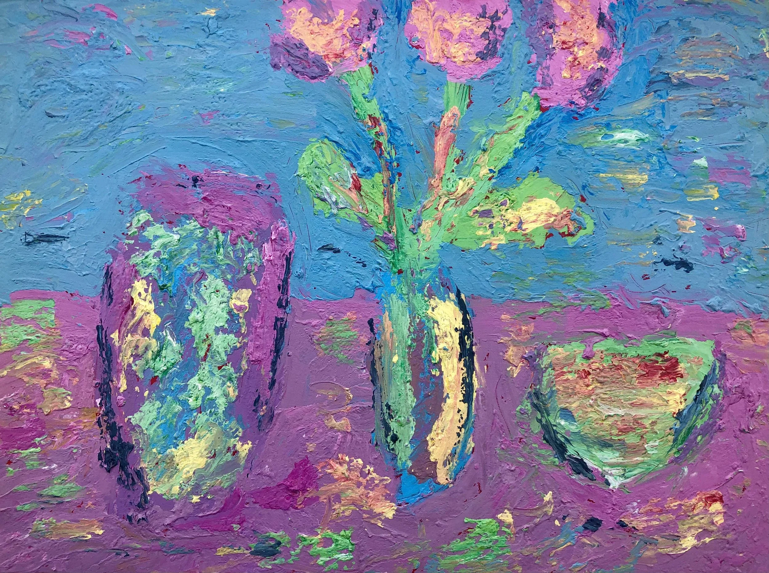 NEU: Stillleben mit Tulpen (Pastell)