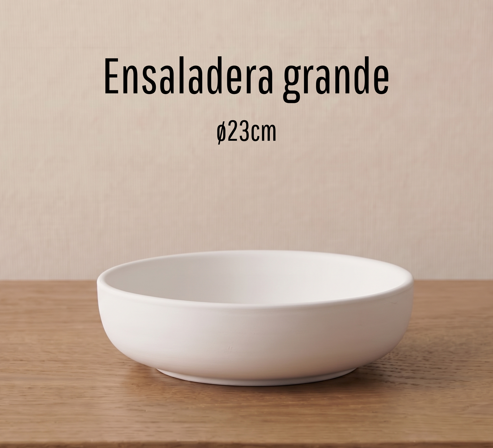 Ensaladera grande de cerámica para pintar
