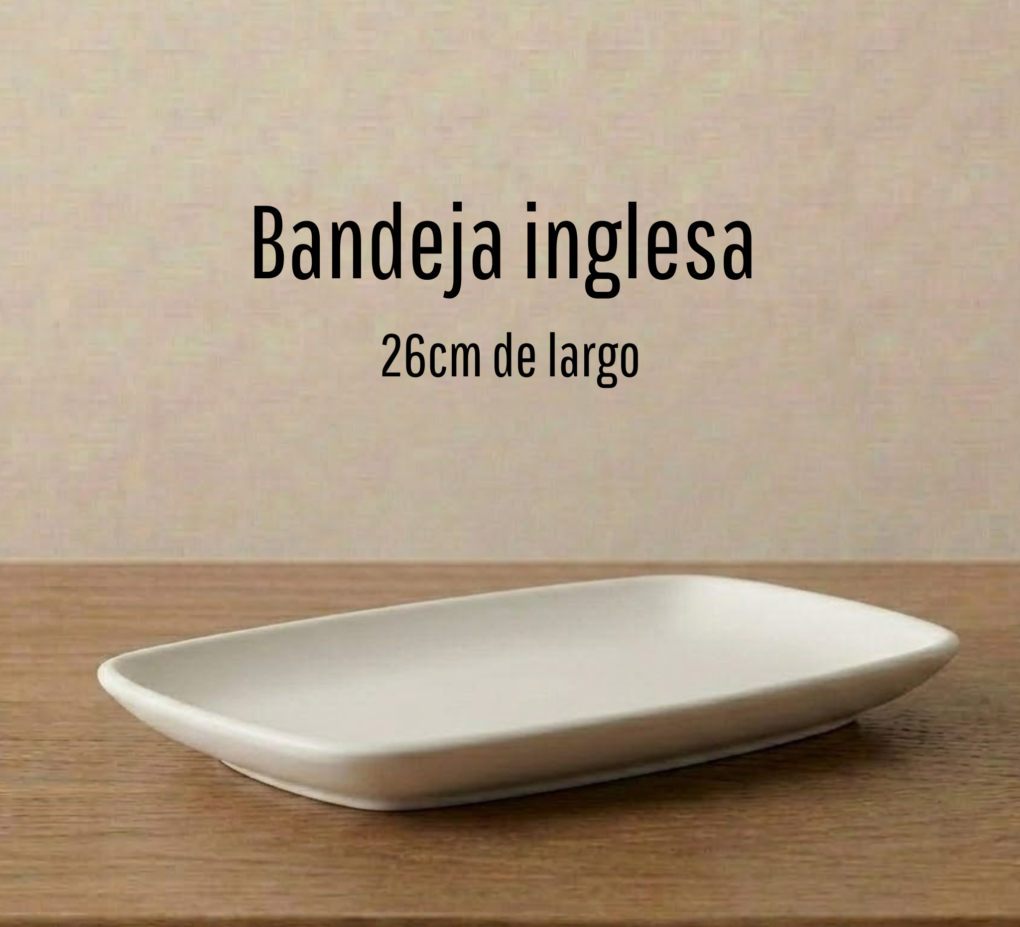 Bandeja inglesa grande de cerámica para pintar