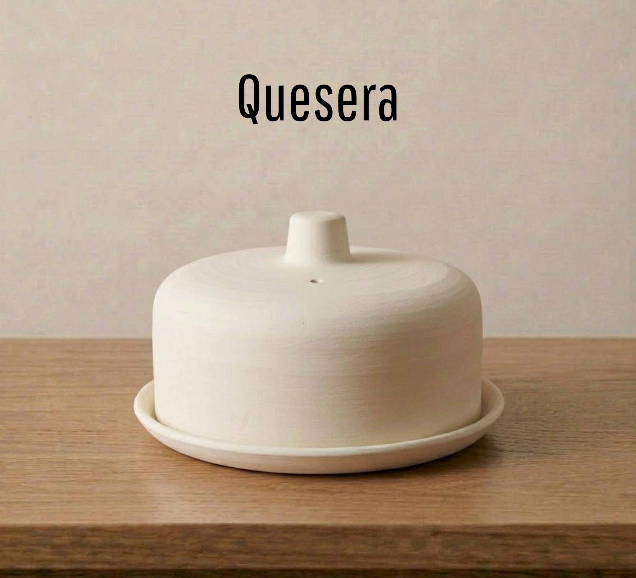Quesera de cerámica para pintar