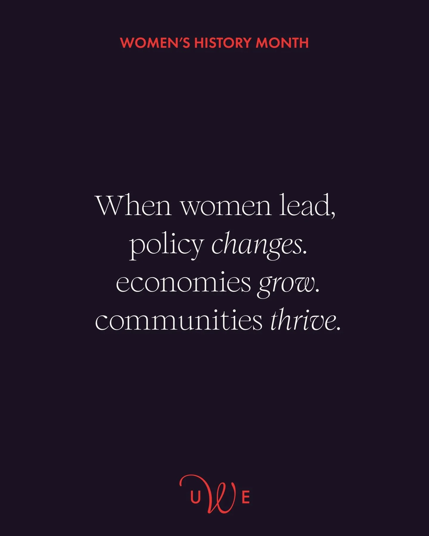 When women lead, the impact reaches far beyond the boardroom.

Stronger policies. Stronger economies. Stronger communities.

At United WE, we believe advancing women in leadership is not just about representation. It is about building a future where 