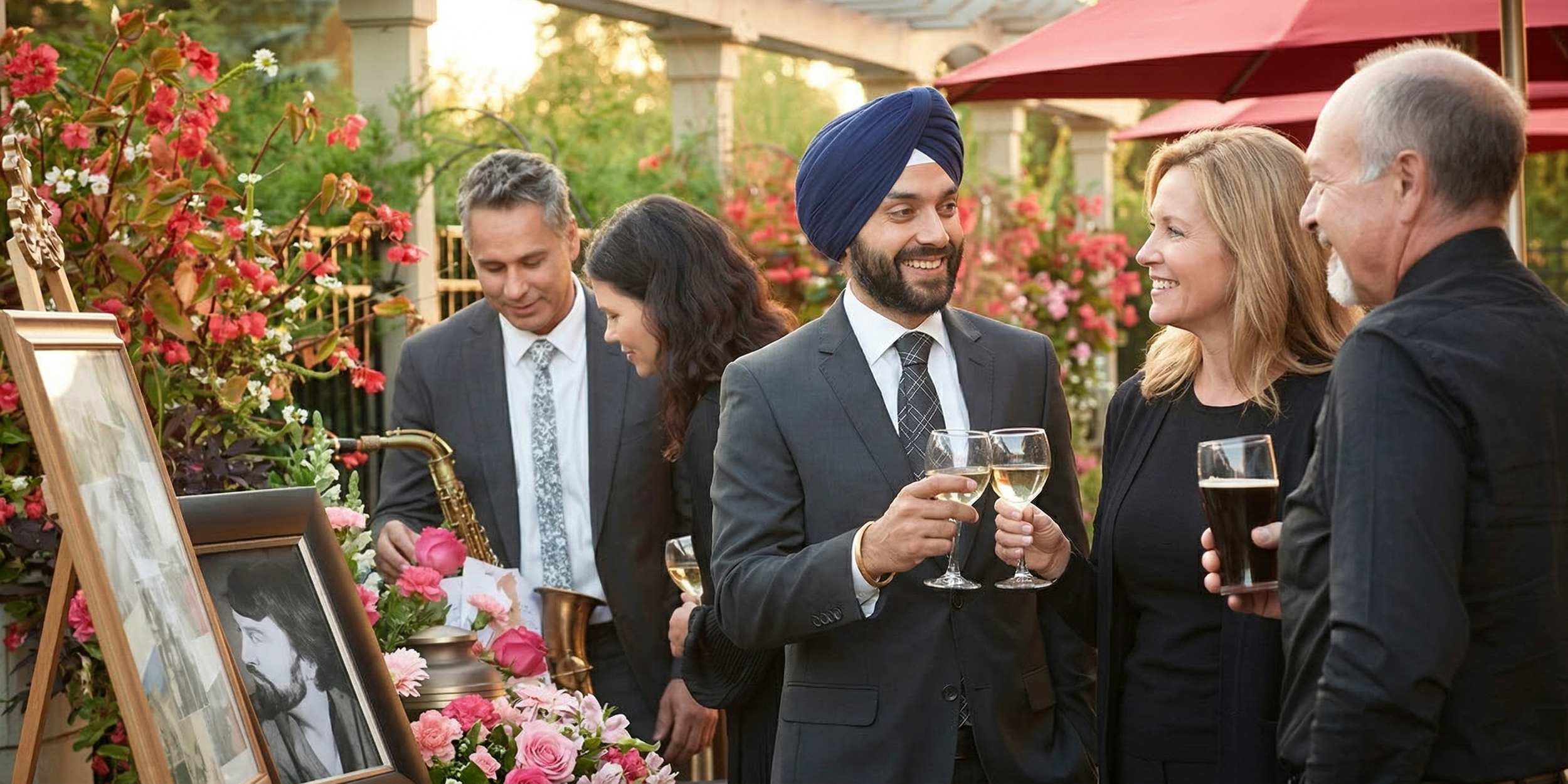 A group of people at a celebration of life.